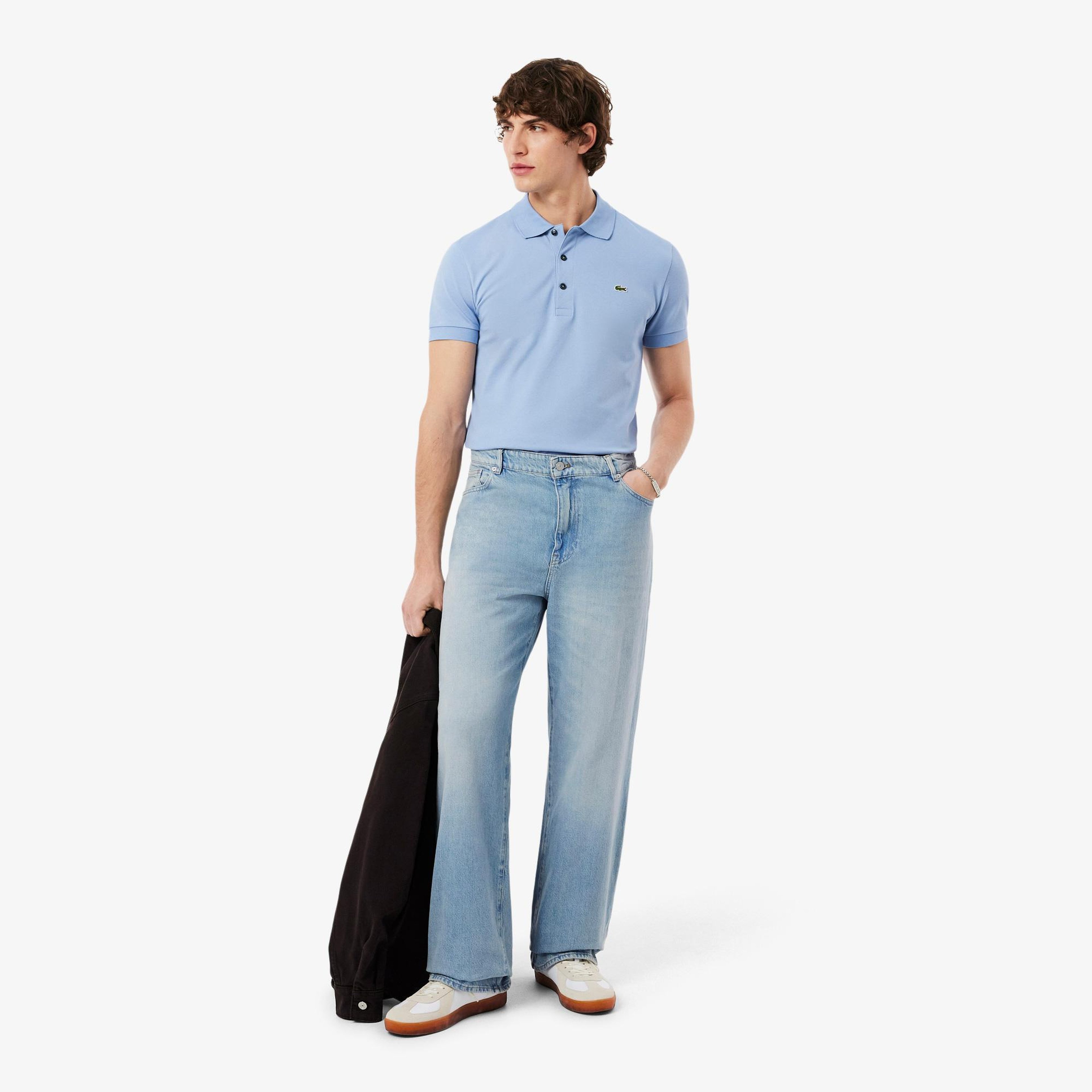 Lacoste Erkek Loose Fit Mavi Jean Pantolon