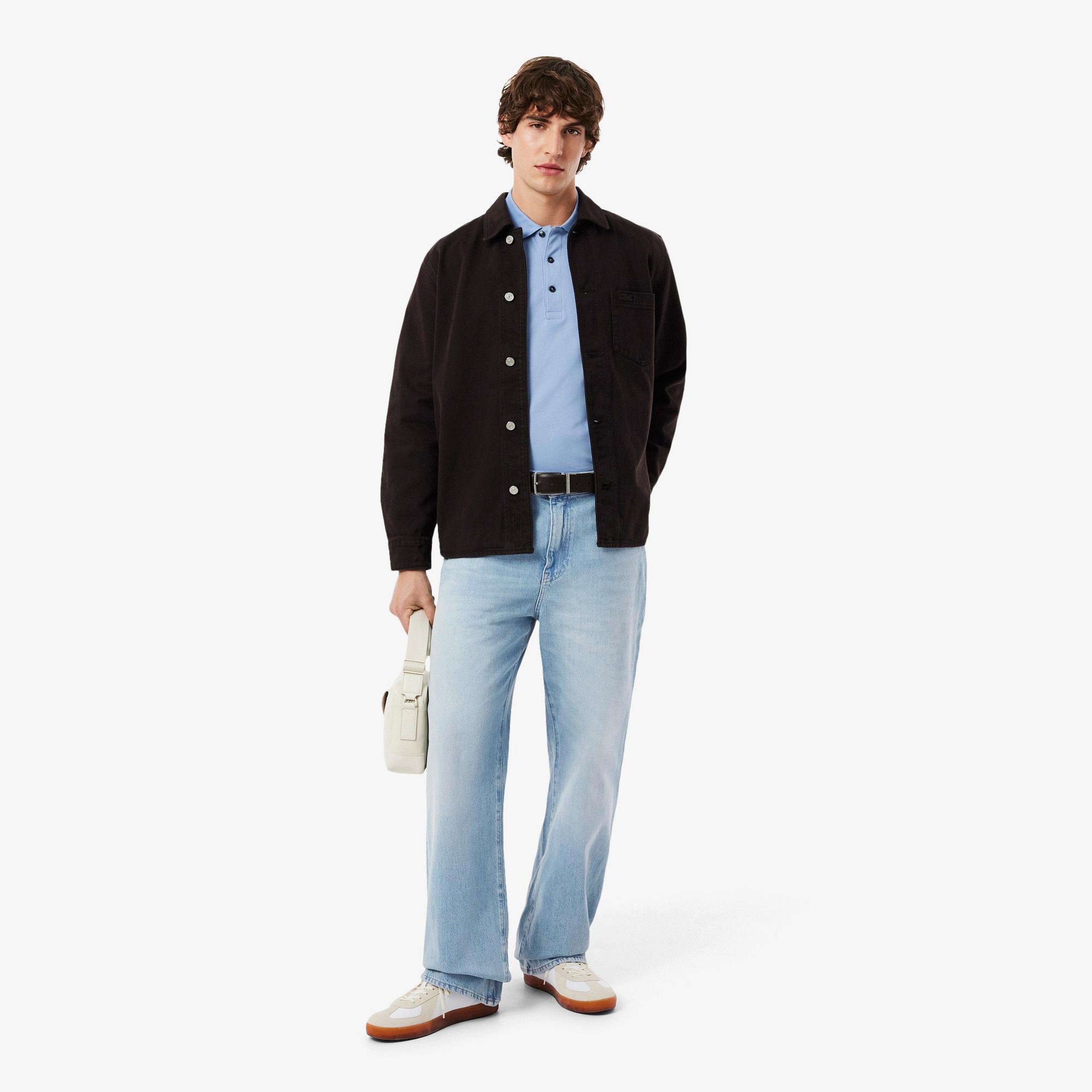 Lacoste Erkek Loose Fit Mavi Jean Pantolon
