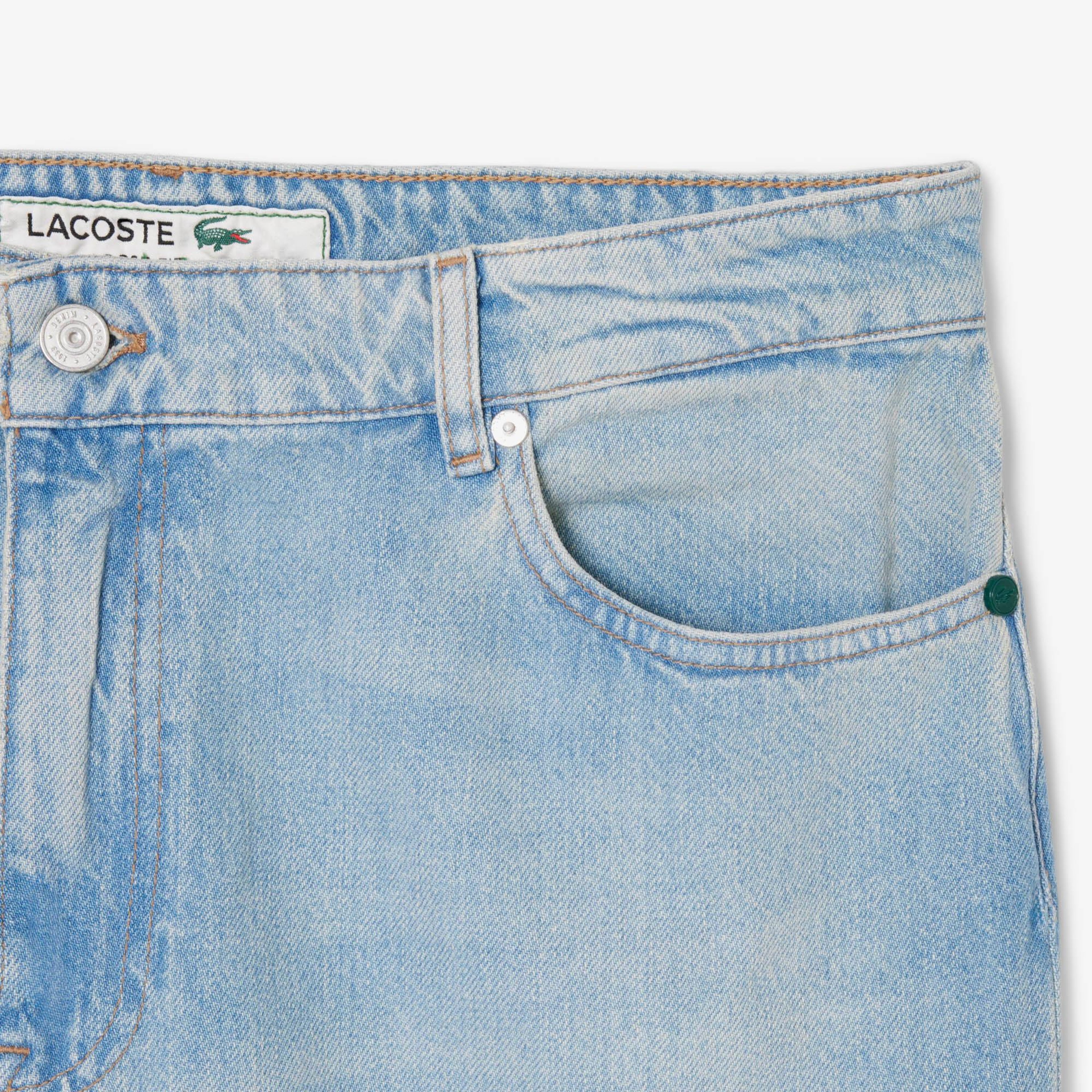 Lacoste Erkek Loose Fit Mavi Jean Pantolon
