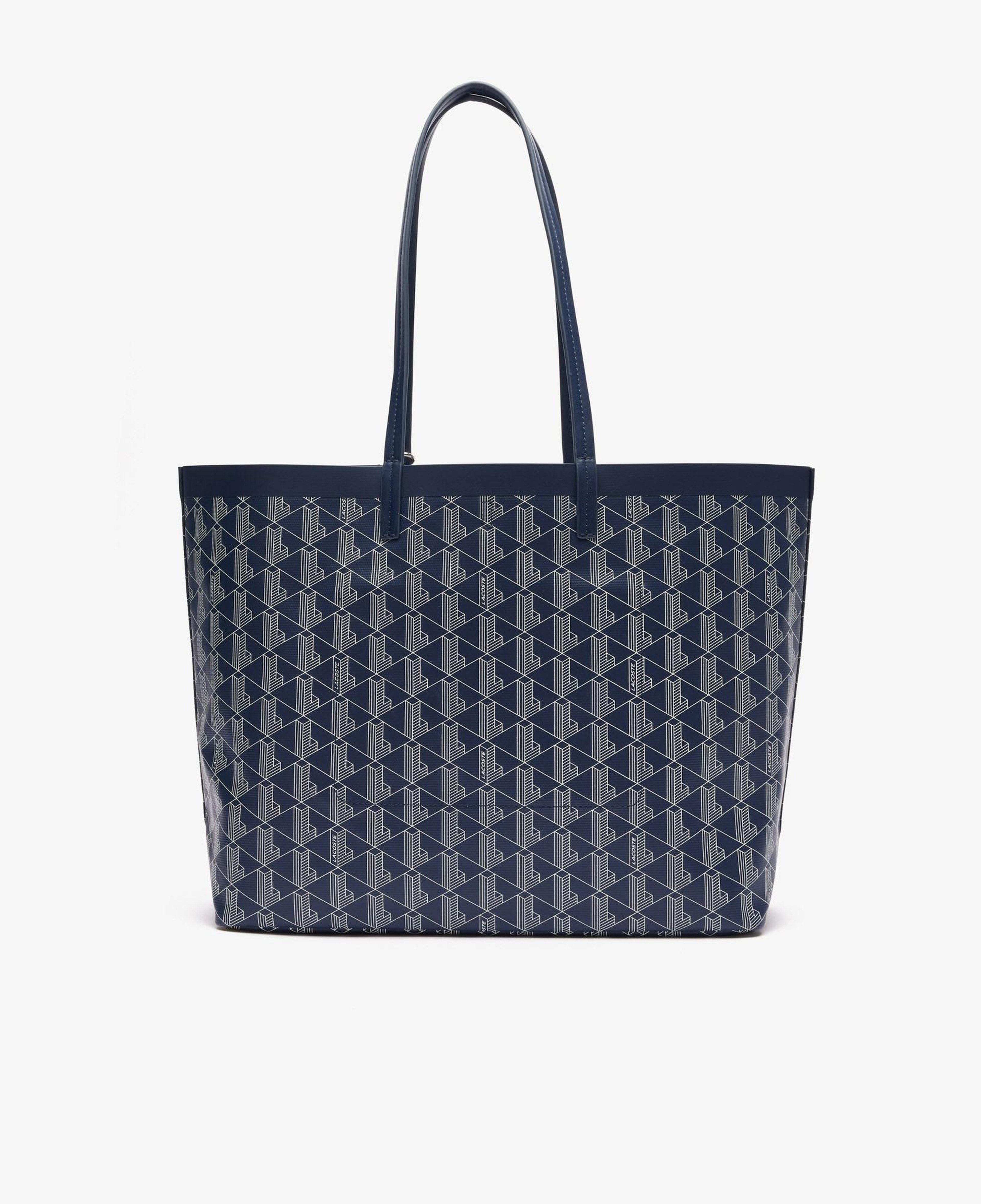 Zely Canvas Kadın Monogram Lacivert Omuz Çantası