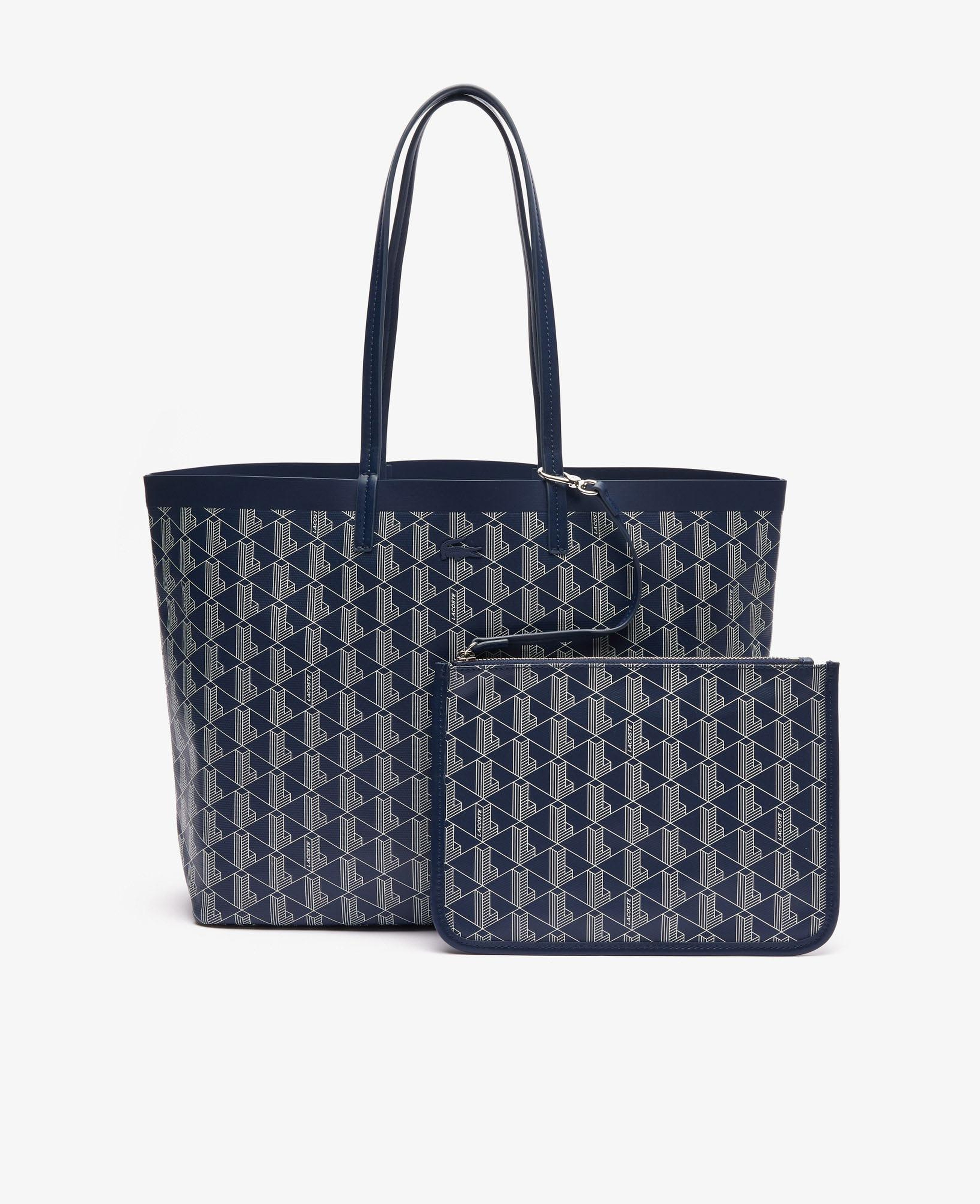Zely Canvas Kadın Monogram Lacivert Omuz Çantası