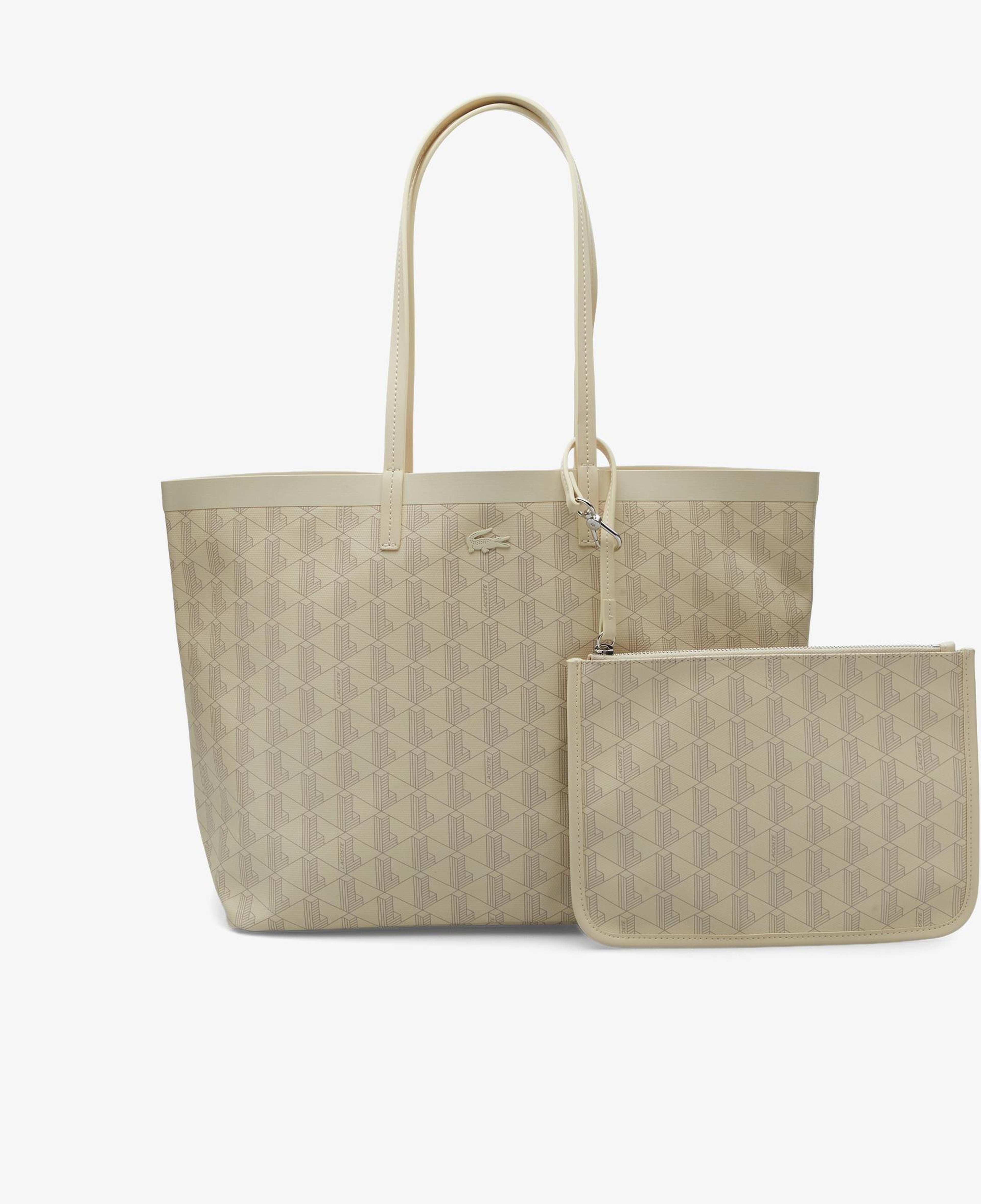 Zely Canvas Kadın Monogram Bej Omuz Çantası