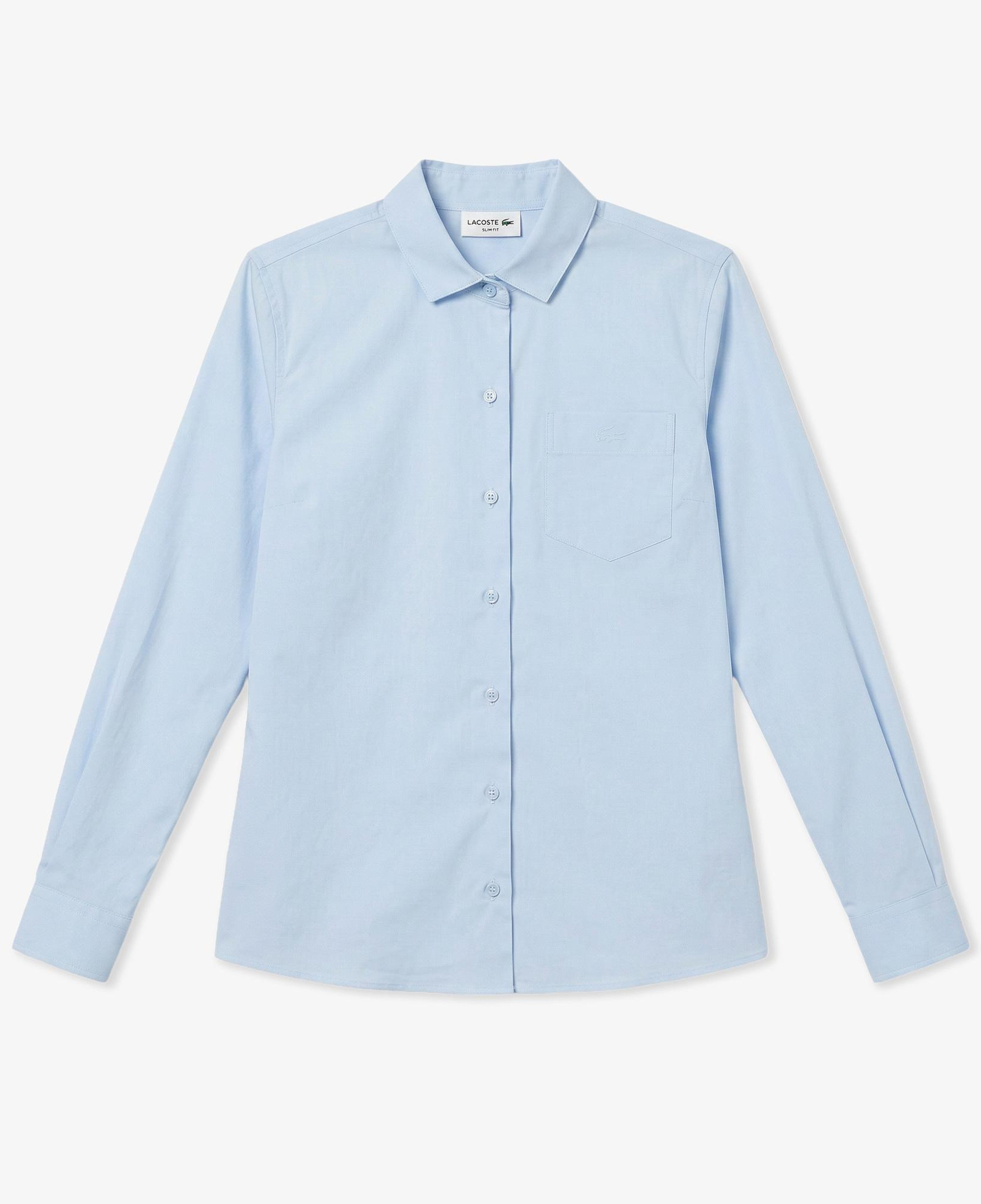 Kadın Slim Fit Mavi Gömlek
