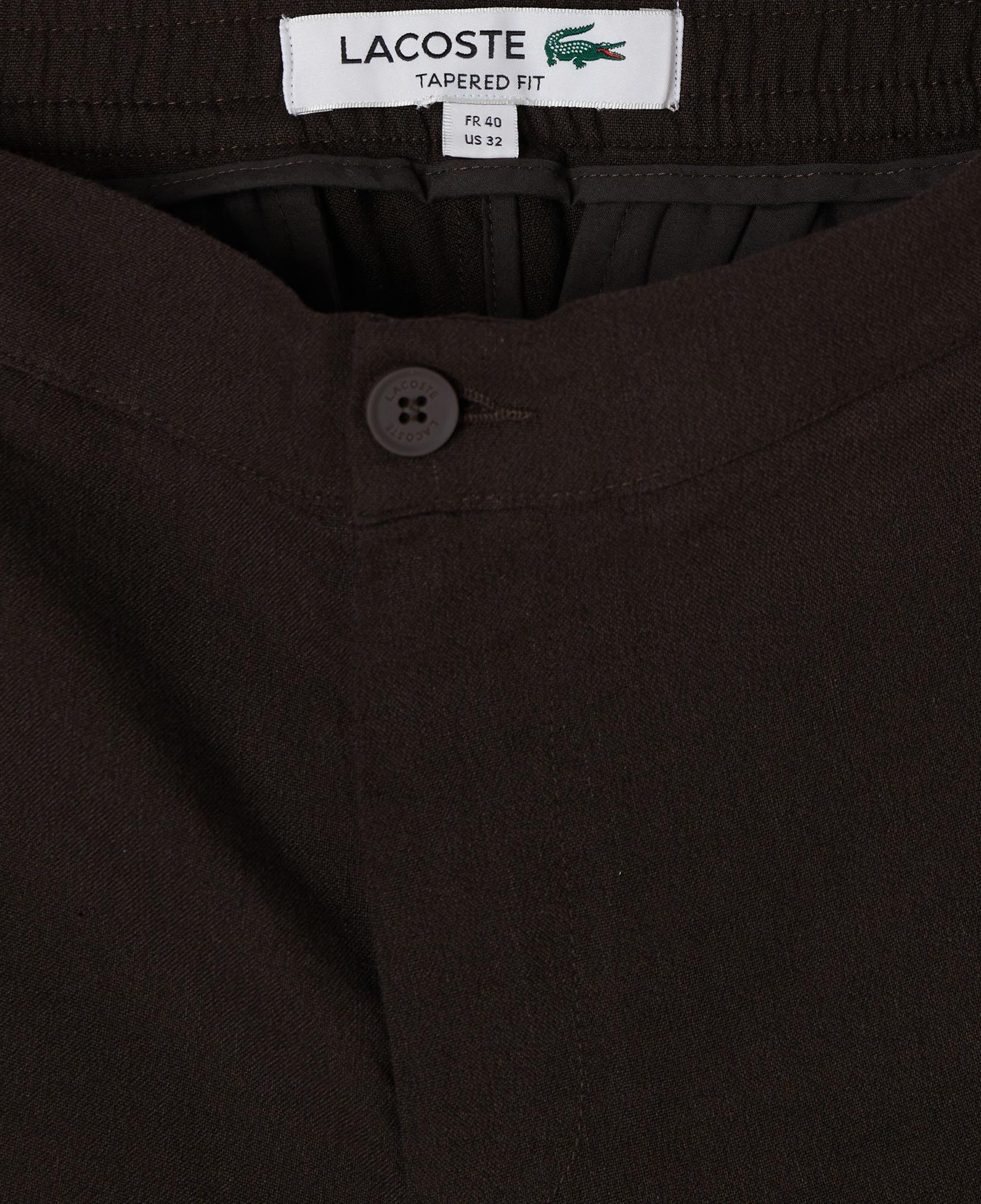 Erkek Tapered Fit Keten Kahverengi Bermuda Şort
