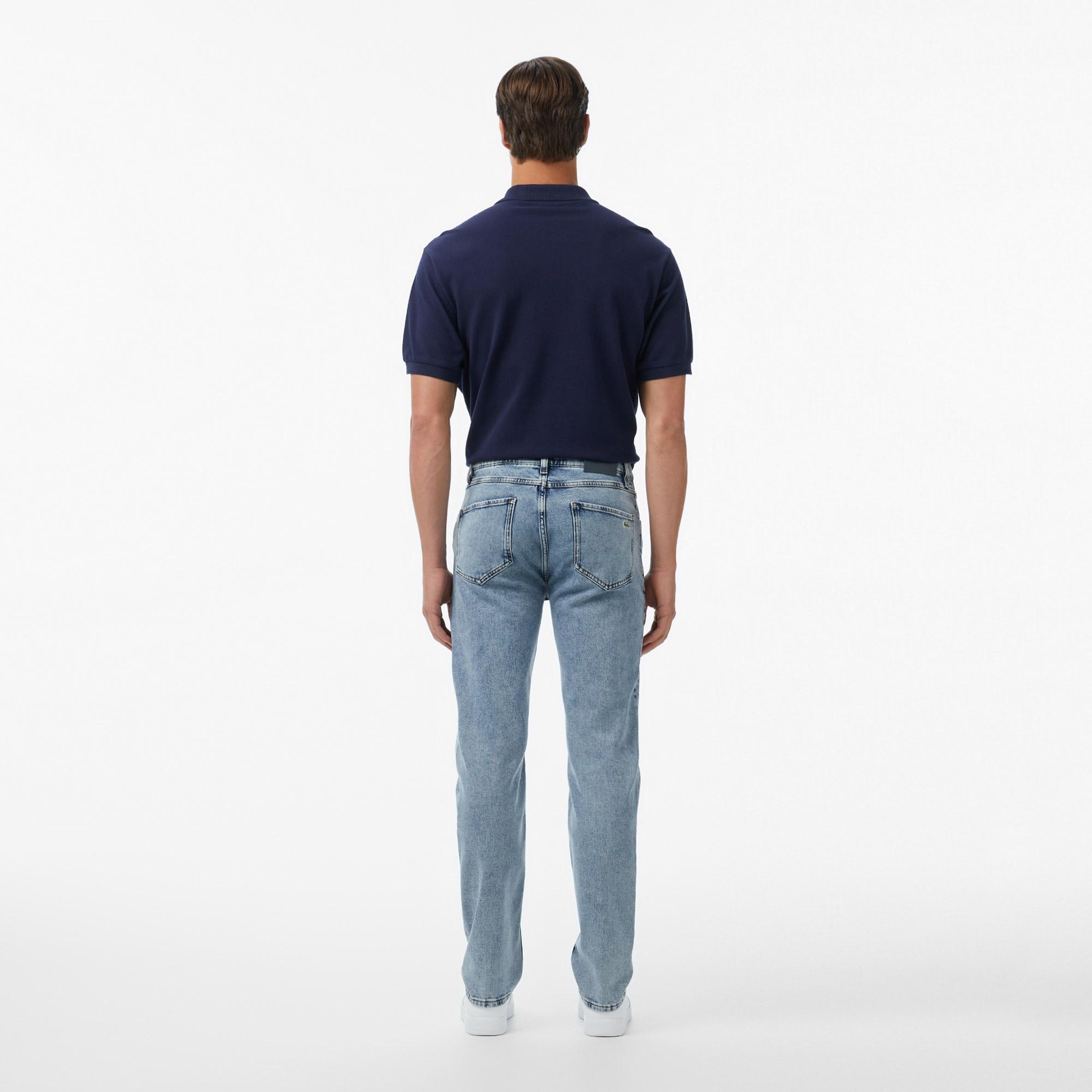 Lacoste Erkek Relaxed Fit Mavi Jean Pantolon