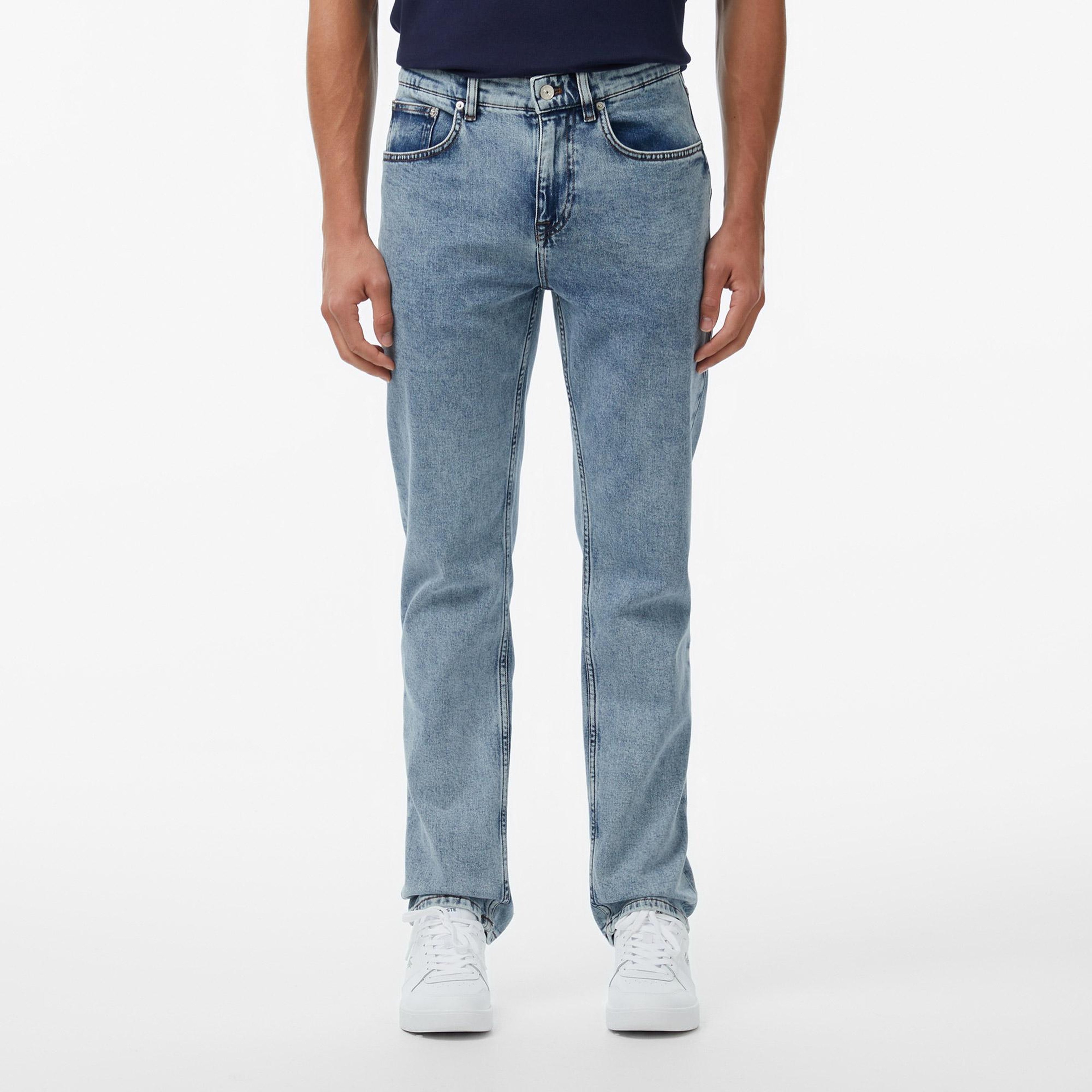 Lacoste Erkek Relaxed Fit Mavi Jean Pantolon
