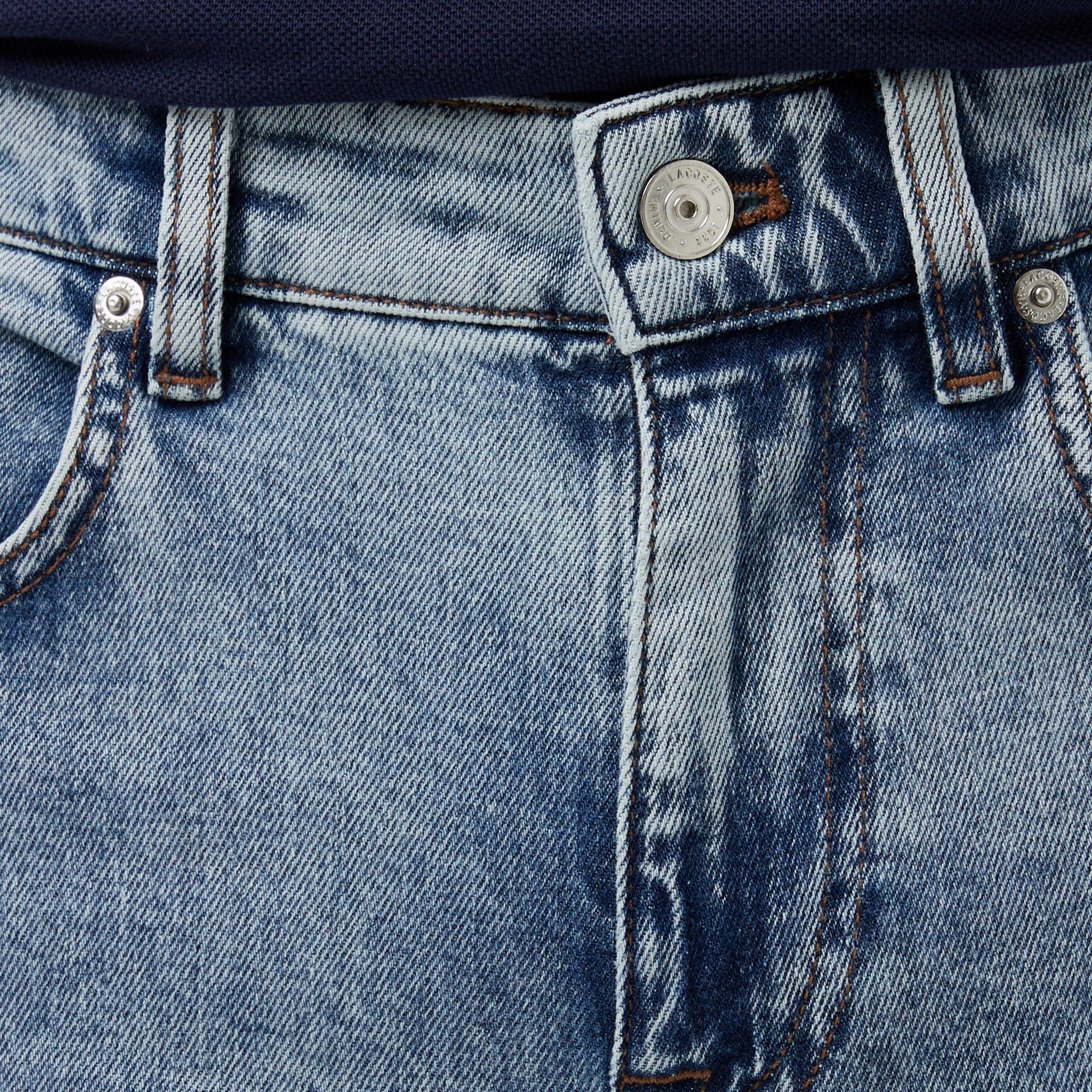 Lacoste Erkek Relaxed Fit Mavi Jean Pantolon