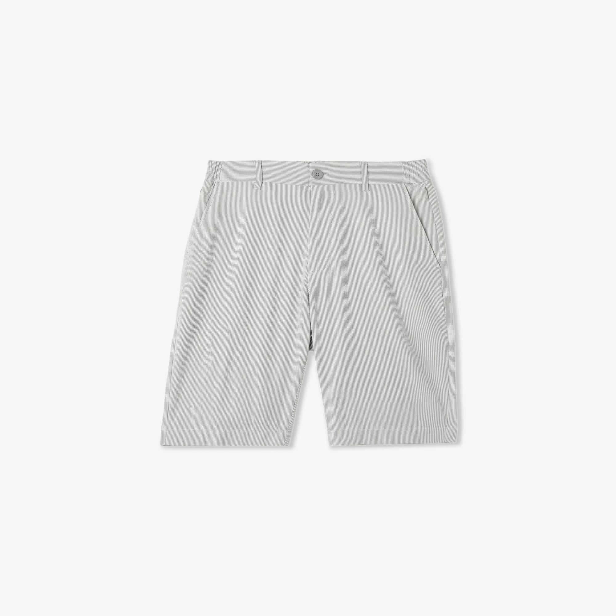 Erkek Tapered Fit Gri Bermuda Şort
