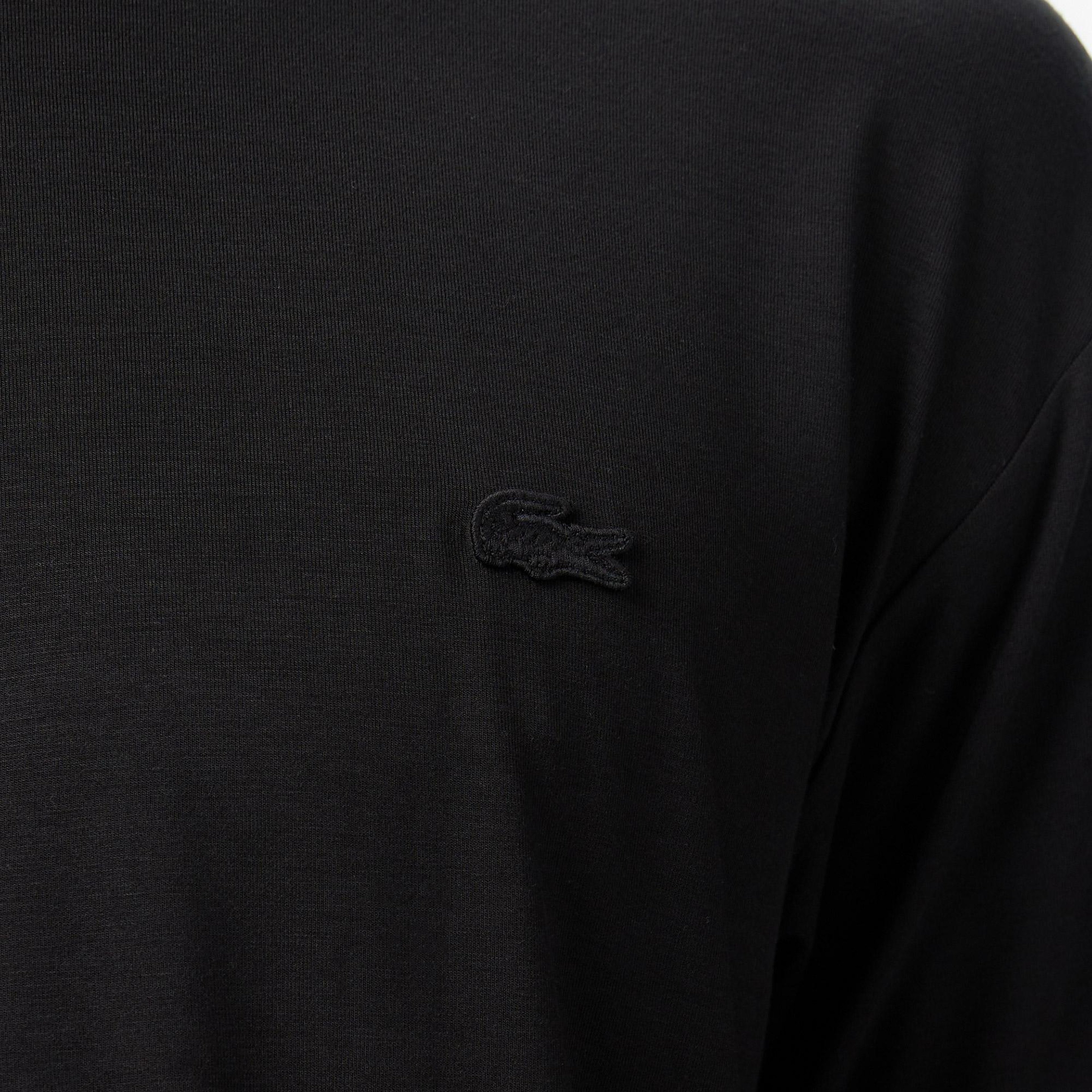 Erkek Relaxed Fit Bisiklet Yaka Siyah T-Shirt