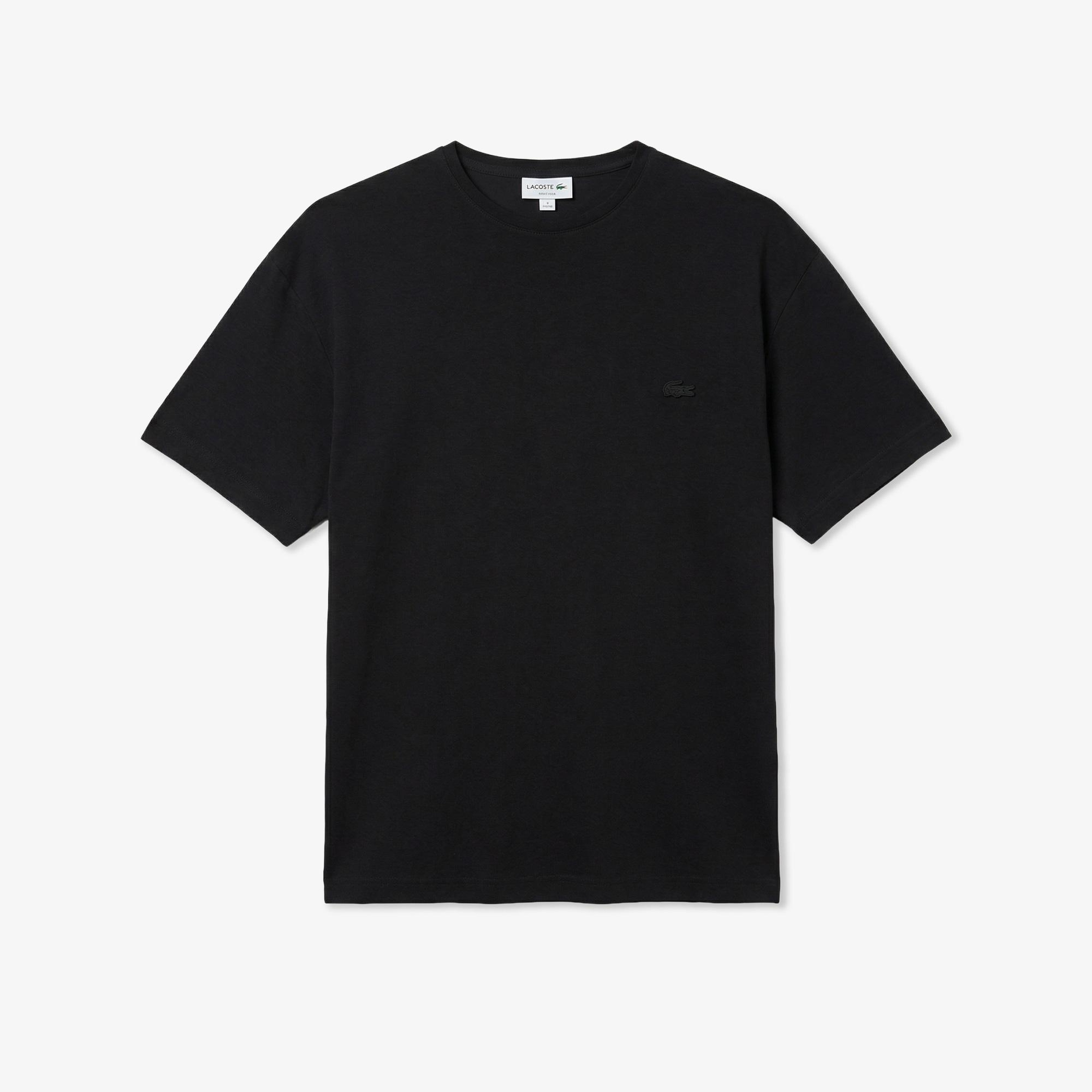 Erkek Relaxed Fit Bisiklet Yaka Siyah T-Shirt