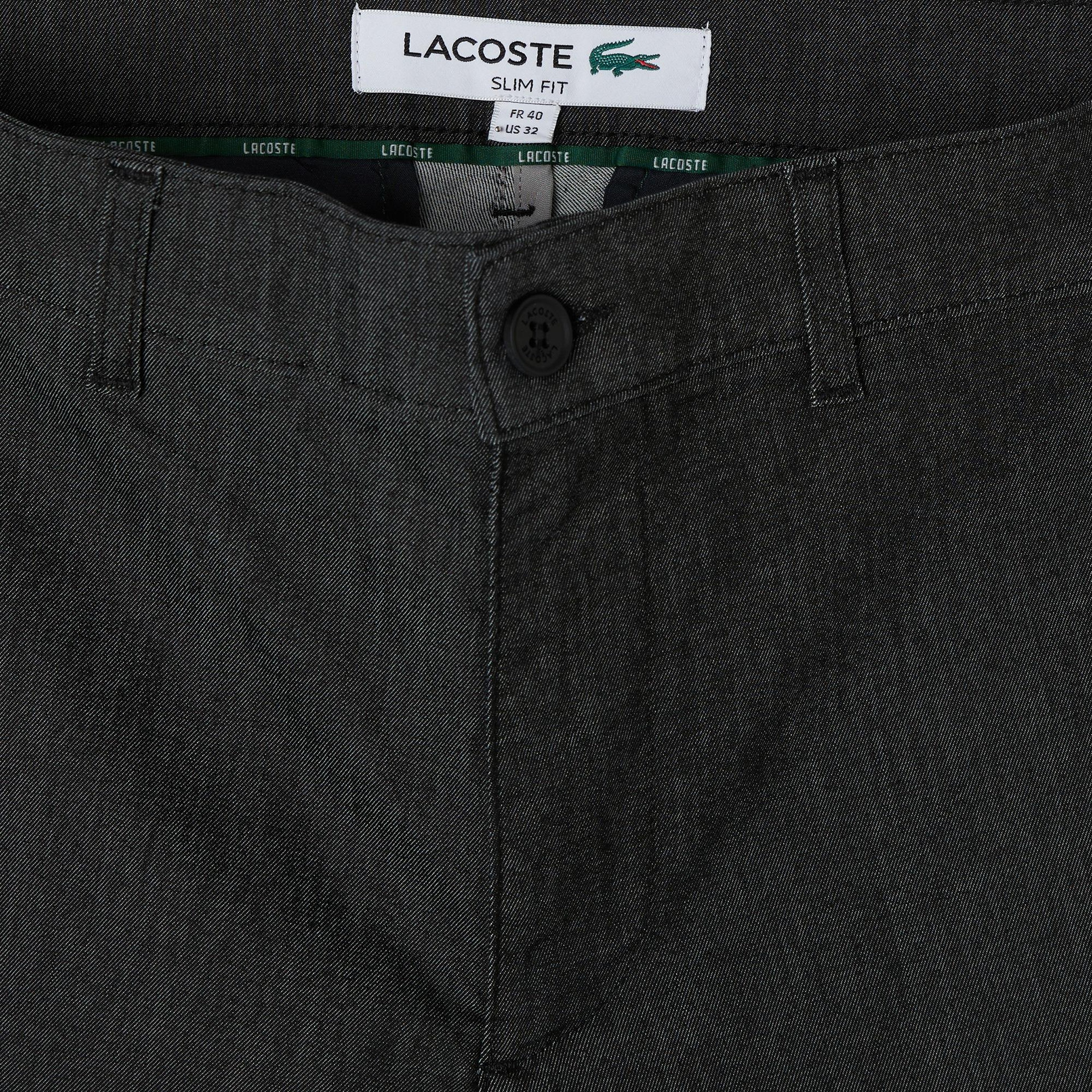 Erkek Slim Fit Siyah Chino Pantolon