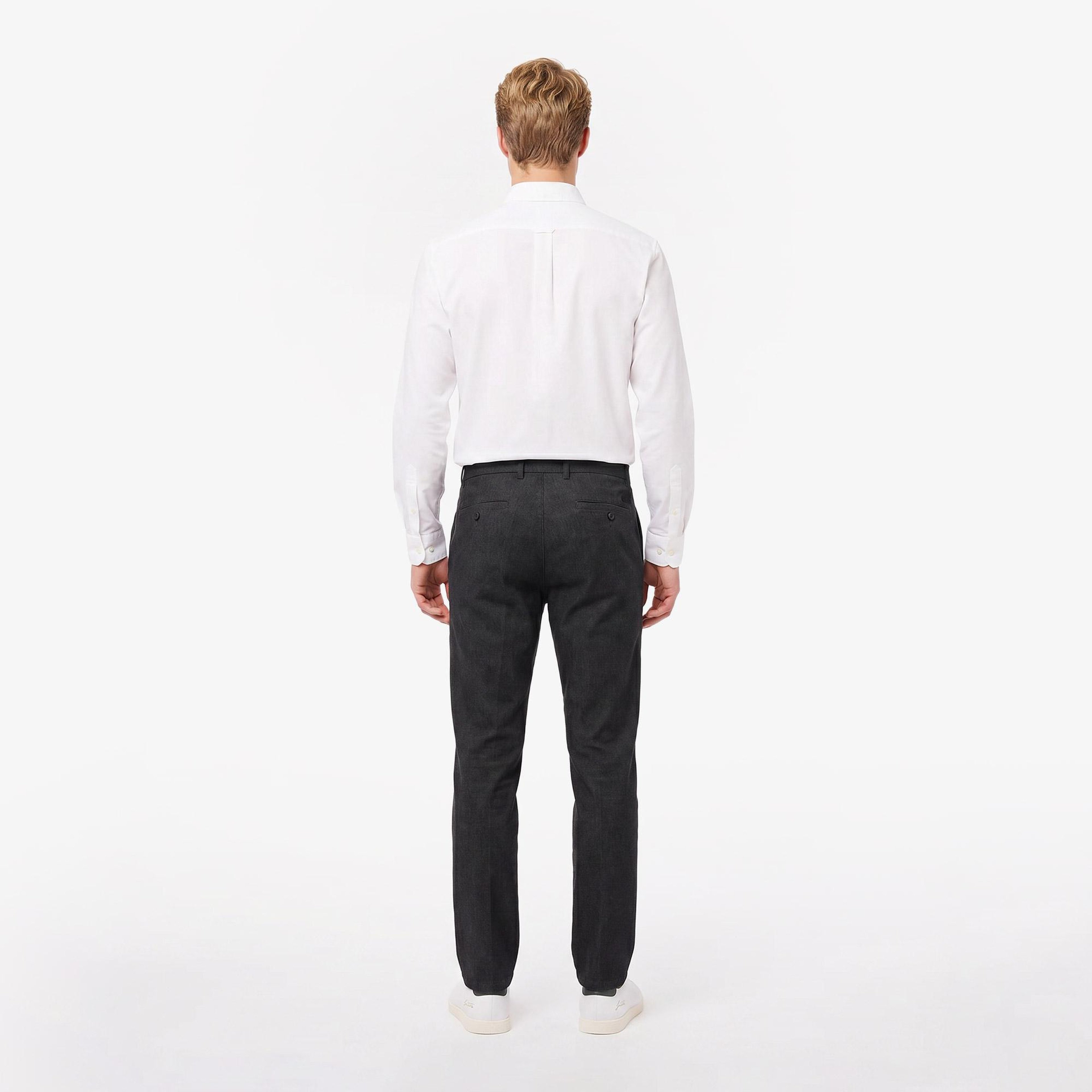 Erkek Slim Fit Siyah Chino Pantolon