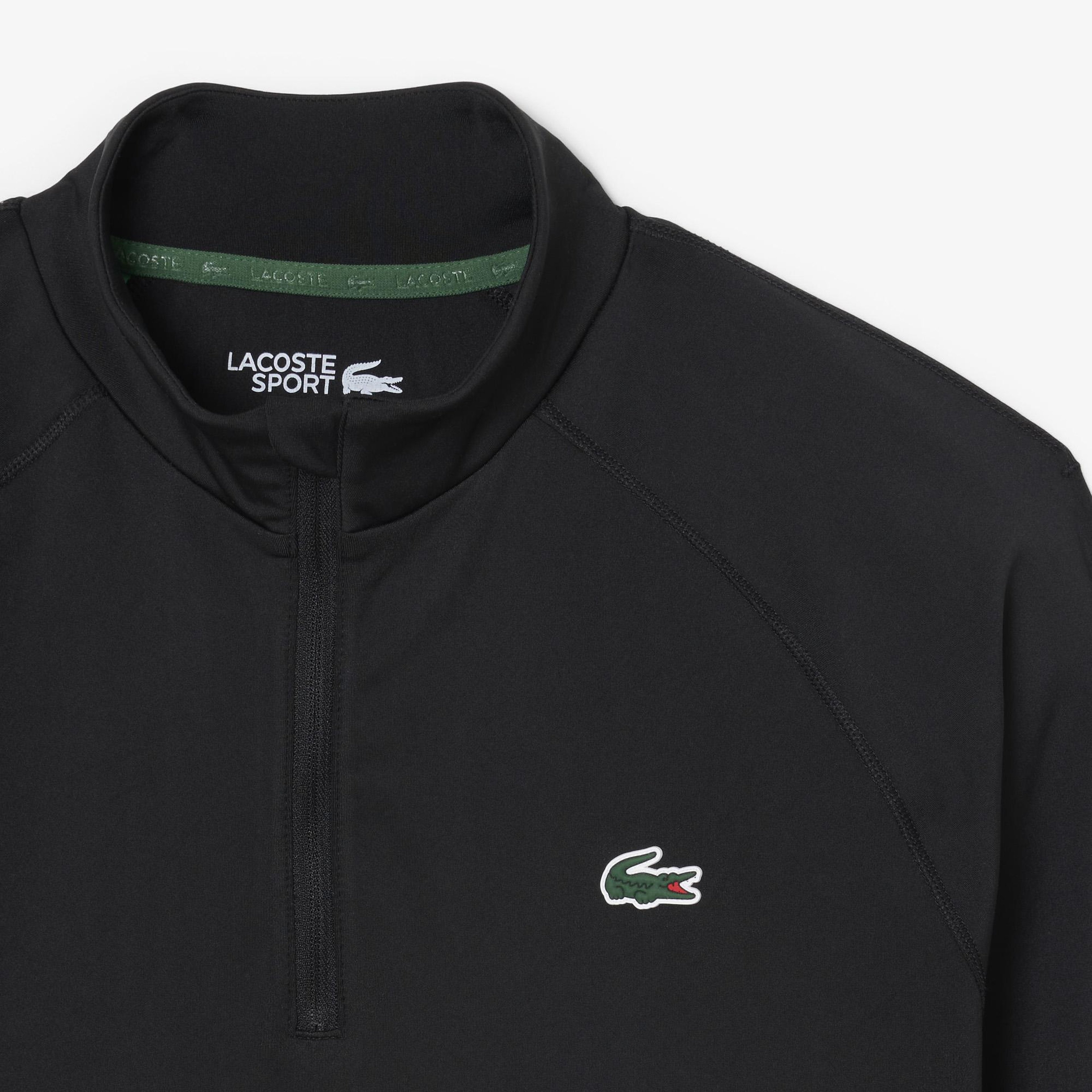 SPORT Erkek Regular Fit Yarım Fermuarlı Siyah Sweatshirt