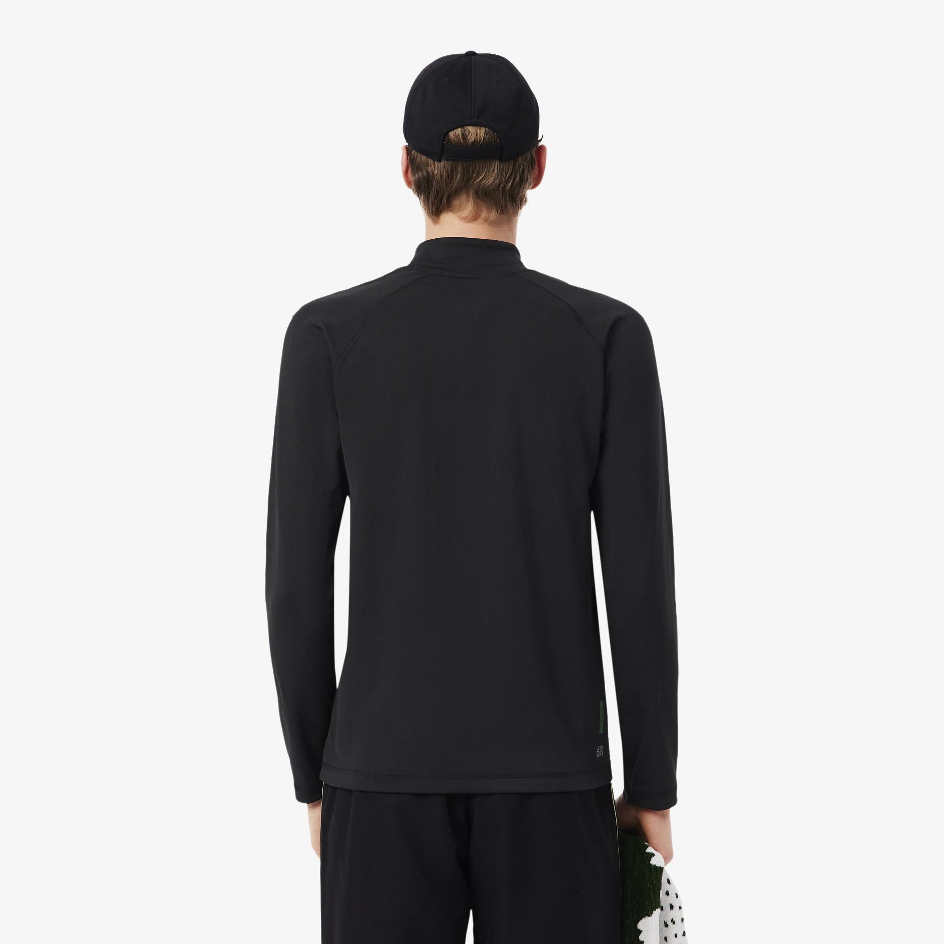 SPORT Erkek Regular Fit Yarım Fermuarlı Siyah Sweatshirt