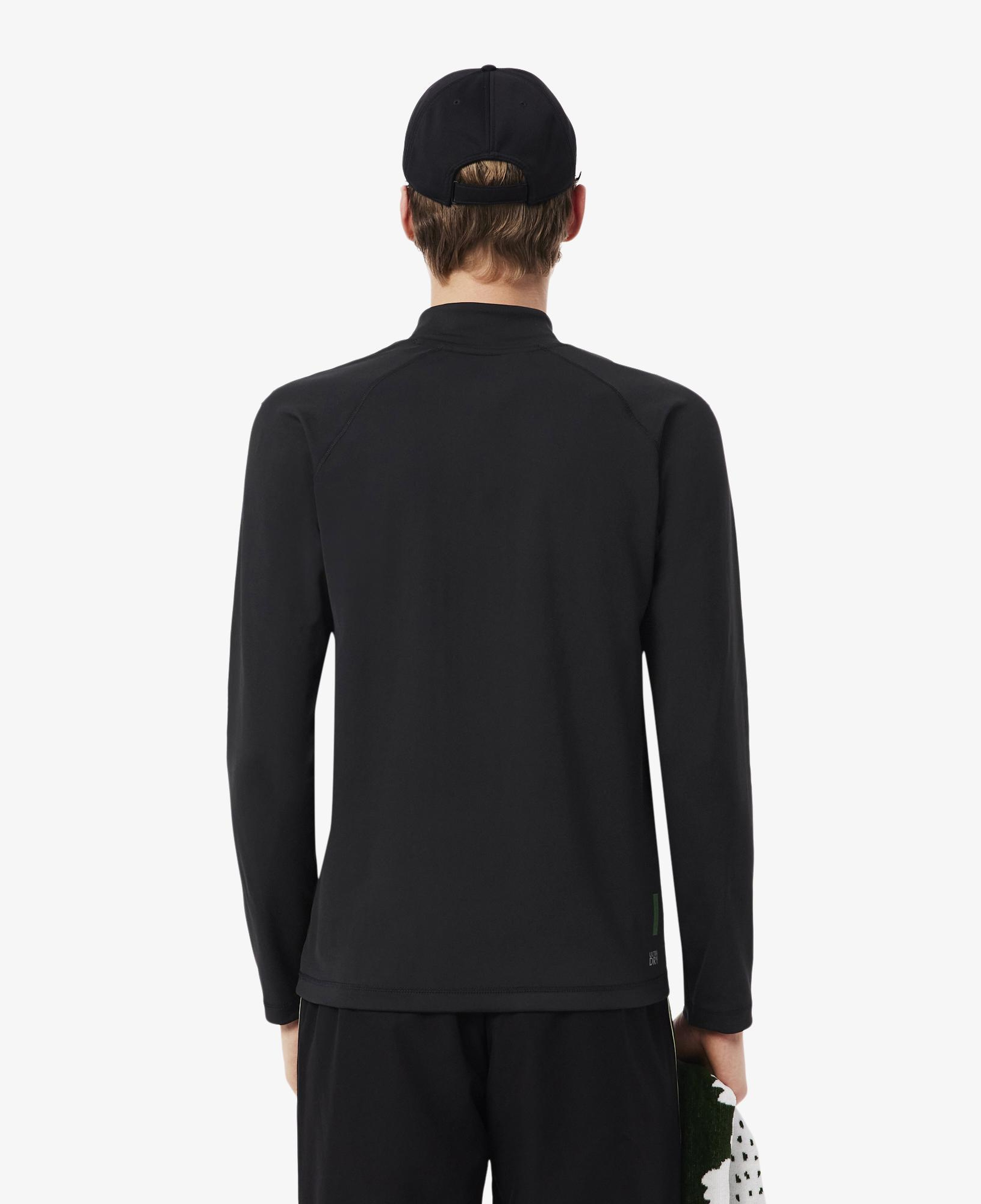 SPORT Erkek Regular Fit Yarım Fermuarlı Siyah Sweatshirt
