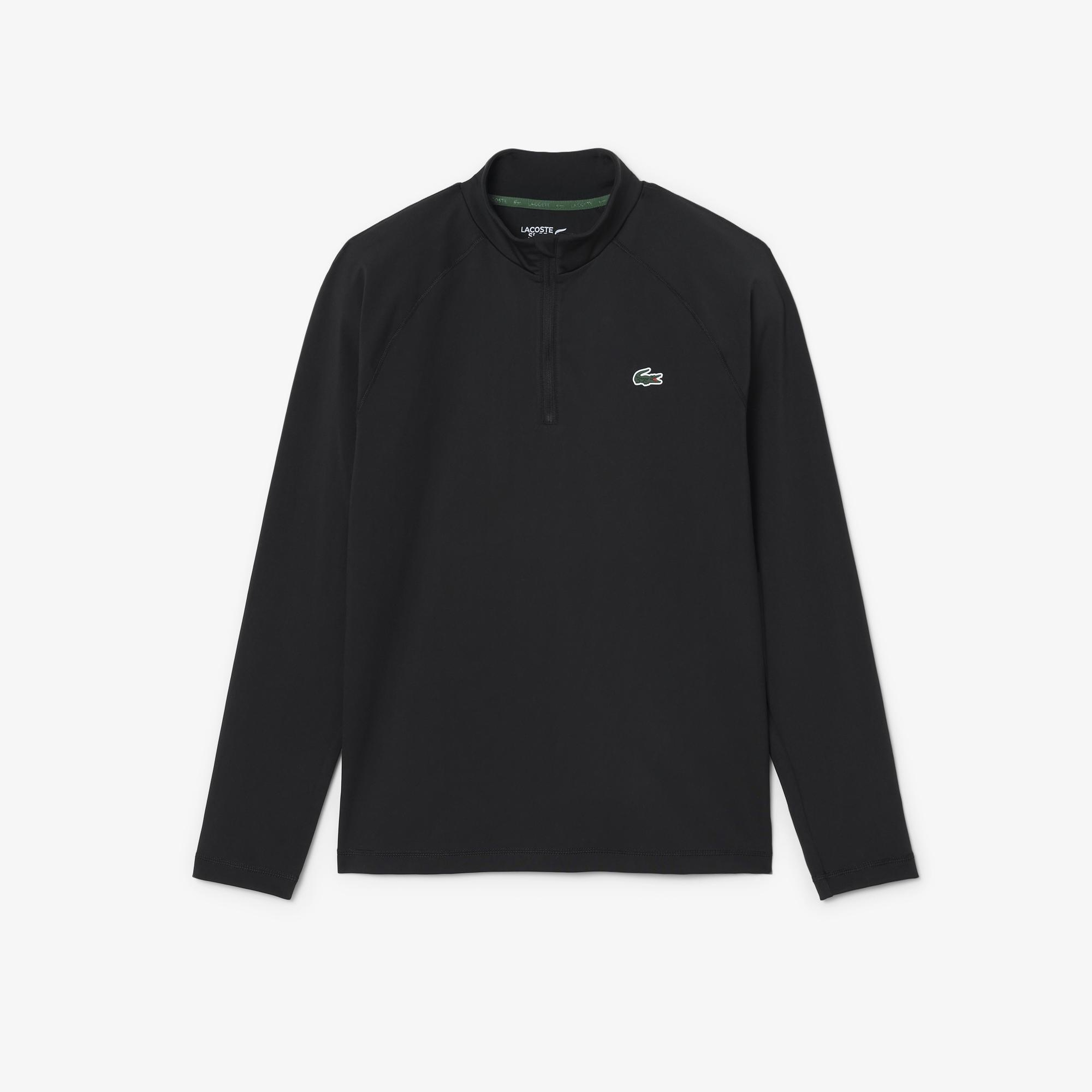 SPORT Erkek Regular Fit Yarım Fermuarlı Siyah Sweatshirt