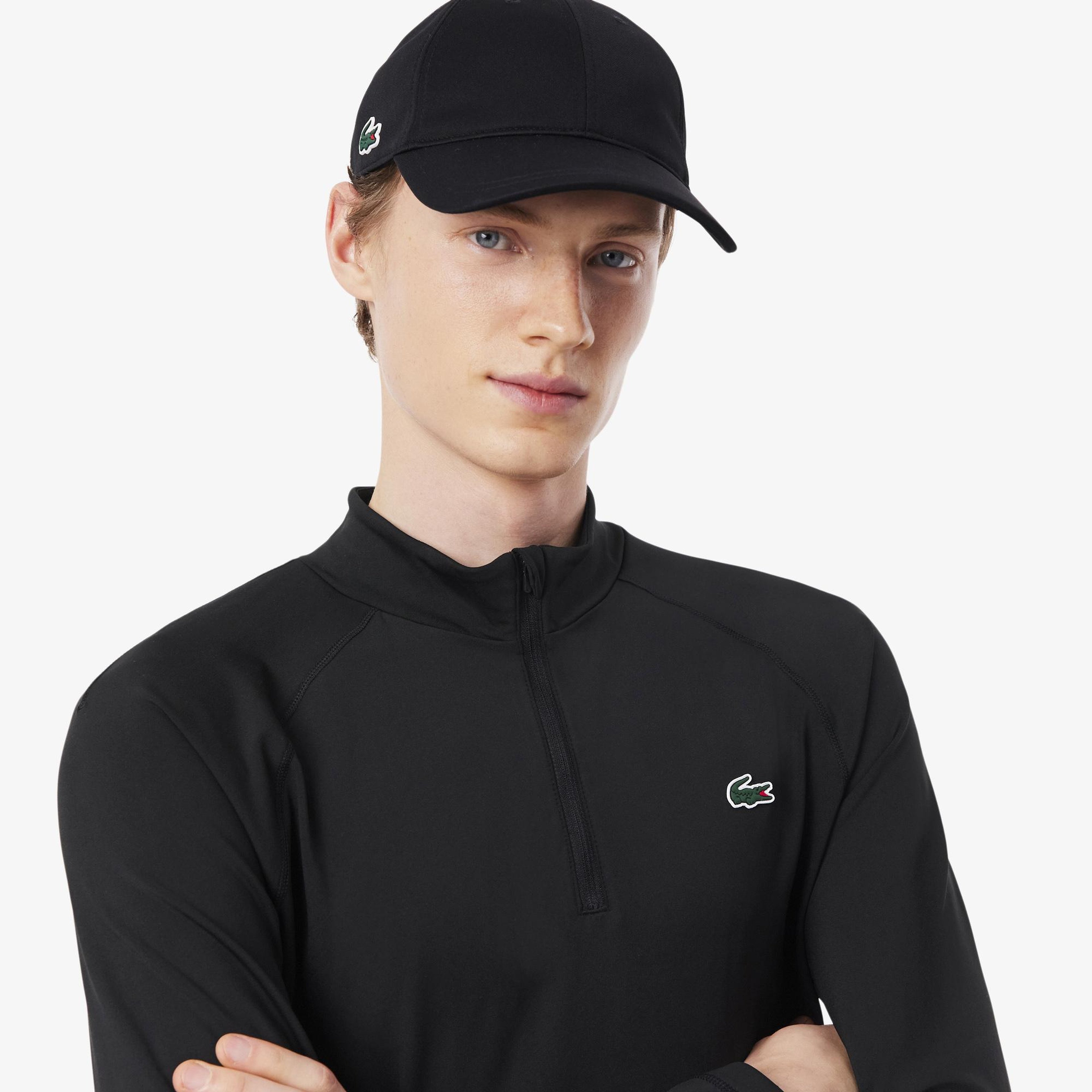 SPORT Erkek Regular Fit Yarım Fermuarlı Siyah Sweatshirt