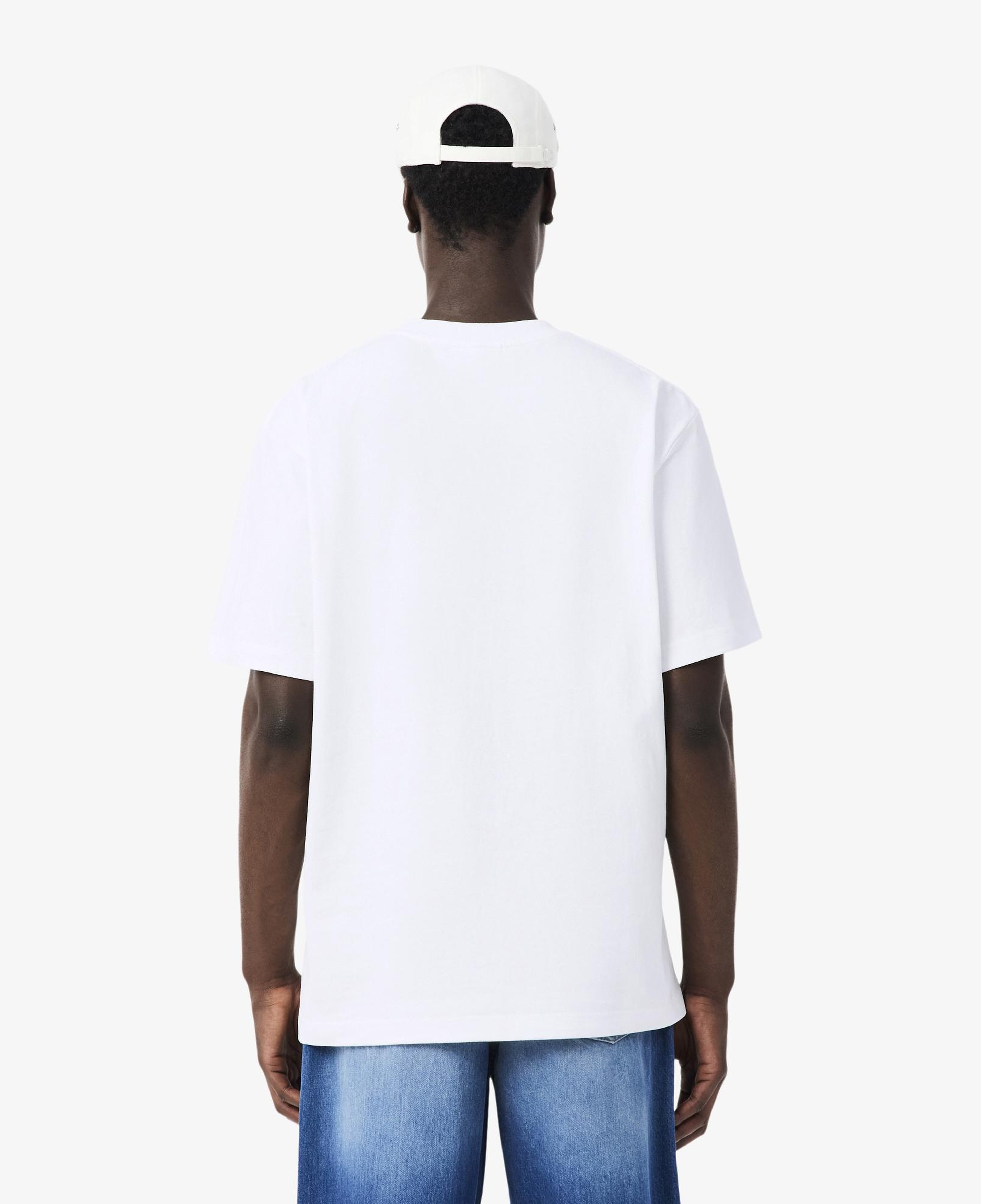 Erkek Relaxed Fit Bisiklet Yaka Beyaz T-Shirt