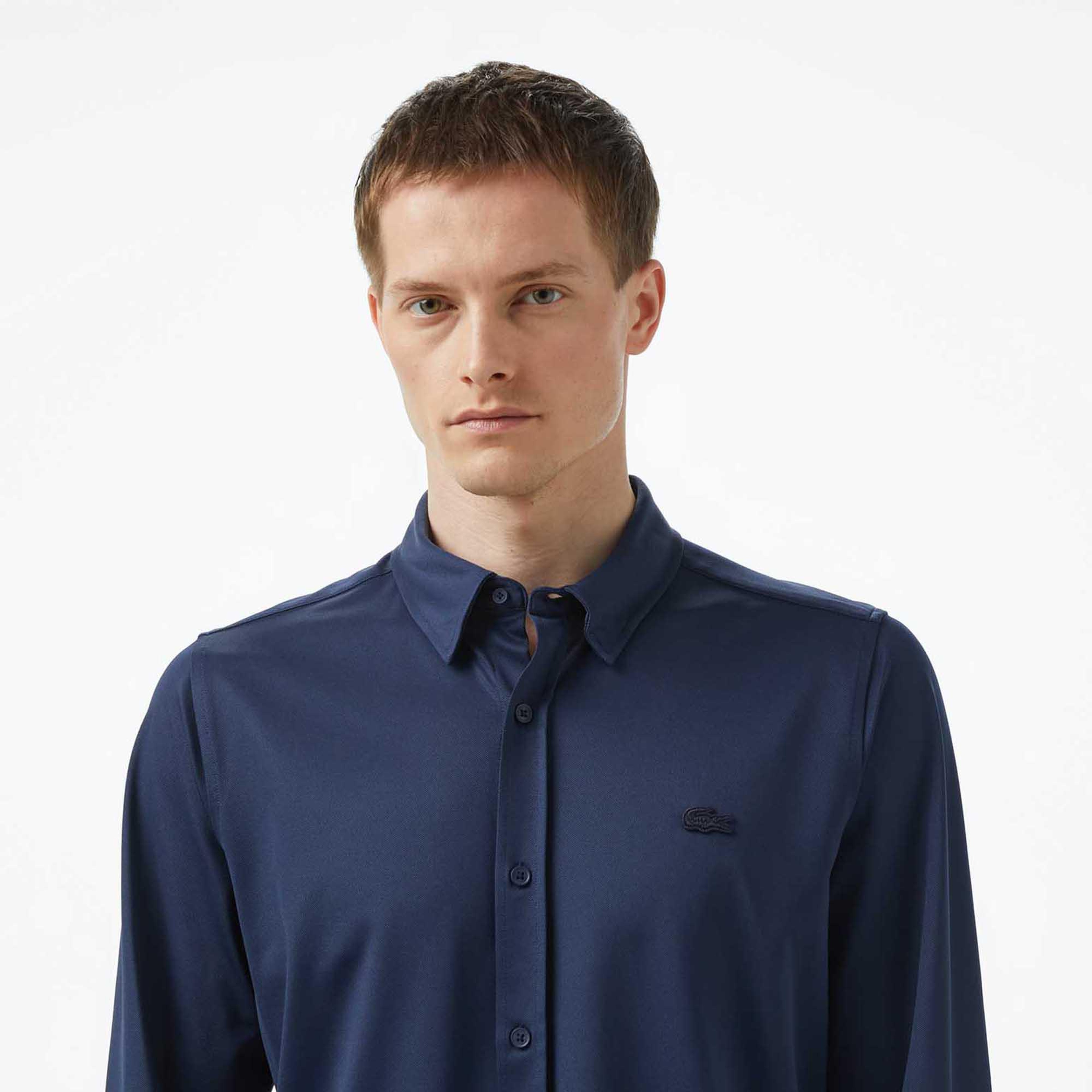 Erkek Slim Fit Lacivert Gömlek
