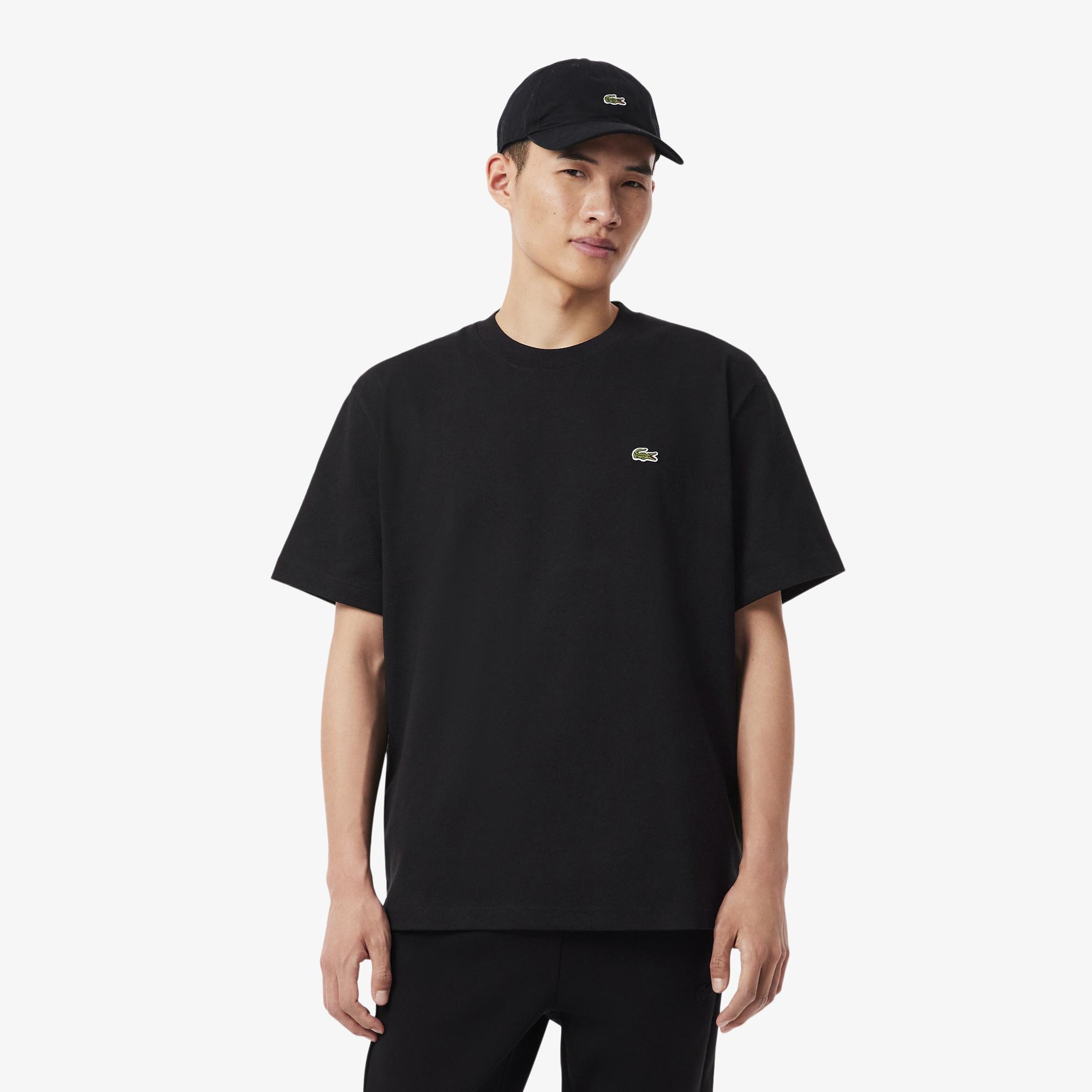 Erkek Relaxed Fit Bisiklet Yaka Siyah T-Shirt