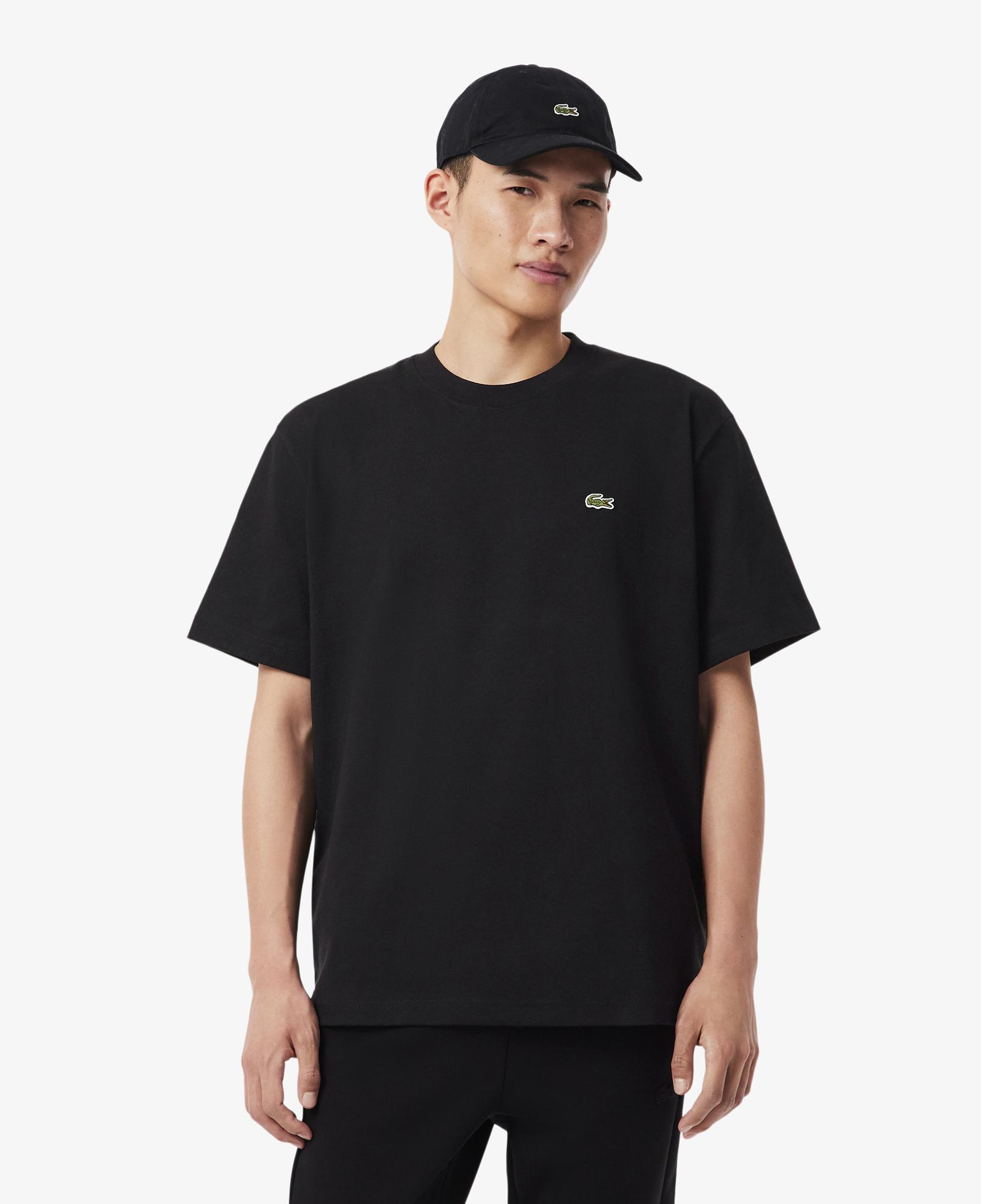 Erkek Relaxed Fit Bisiklet Yaka Siyah T-Shirt