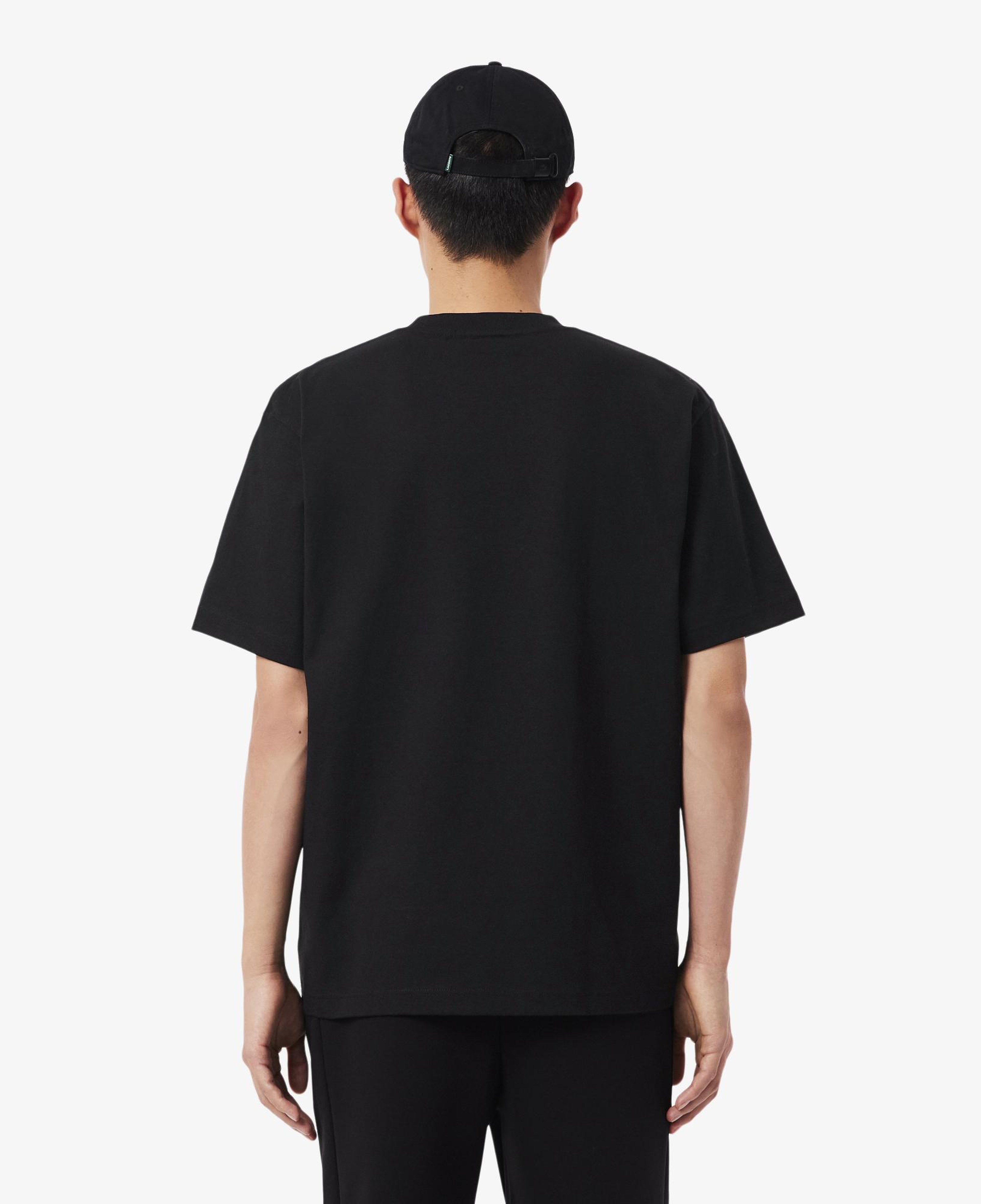 Erkek Relaxed Fit Bisiklet Yaka Siyah T-Shirt