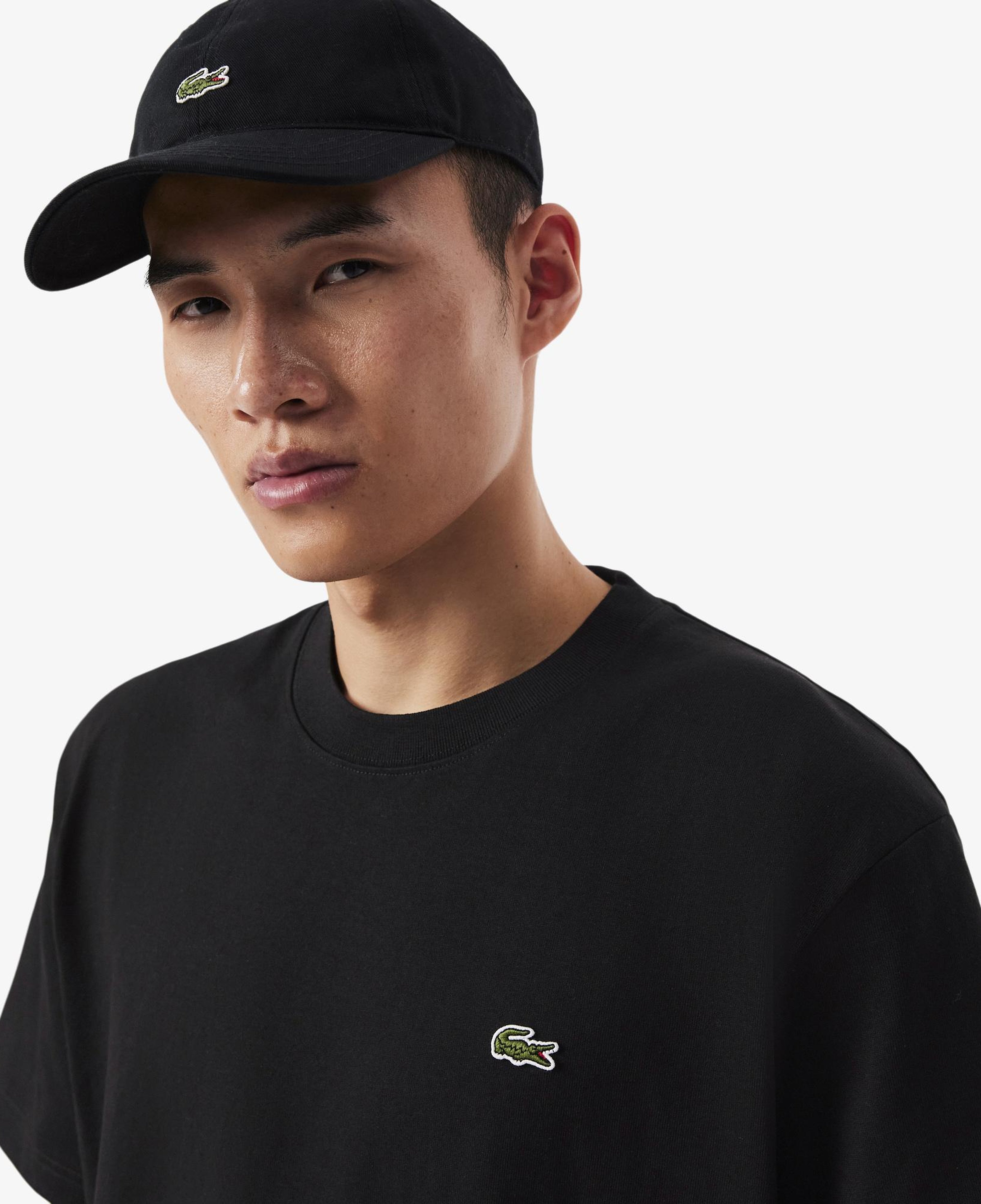 Erkek Relaxed Fit Bisiklet Yaka Siyah T-Shirt