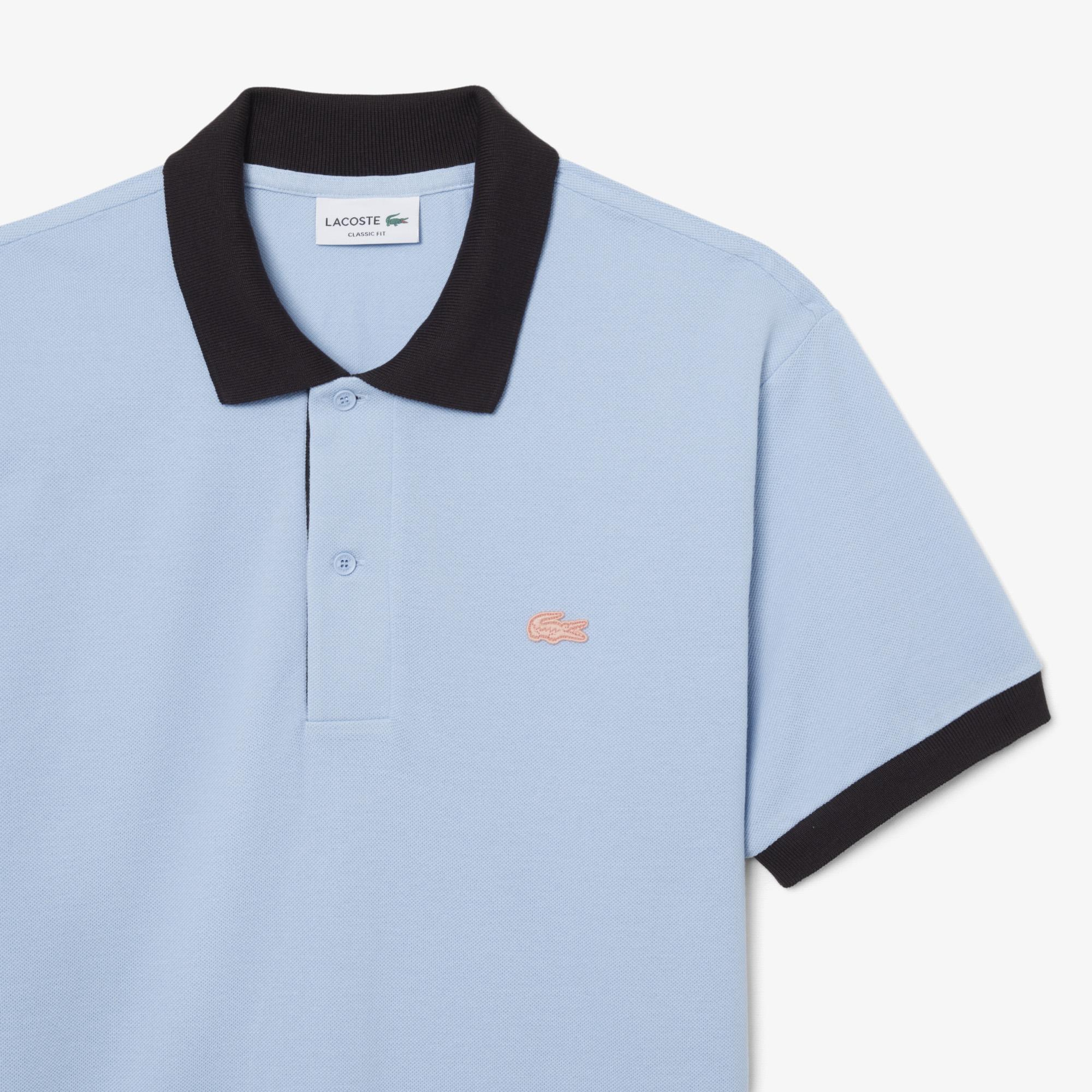 Erkek Classic Fit Mavi Polo