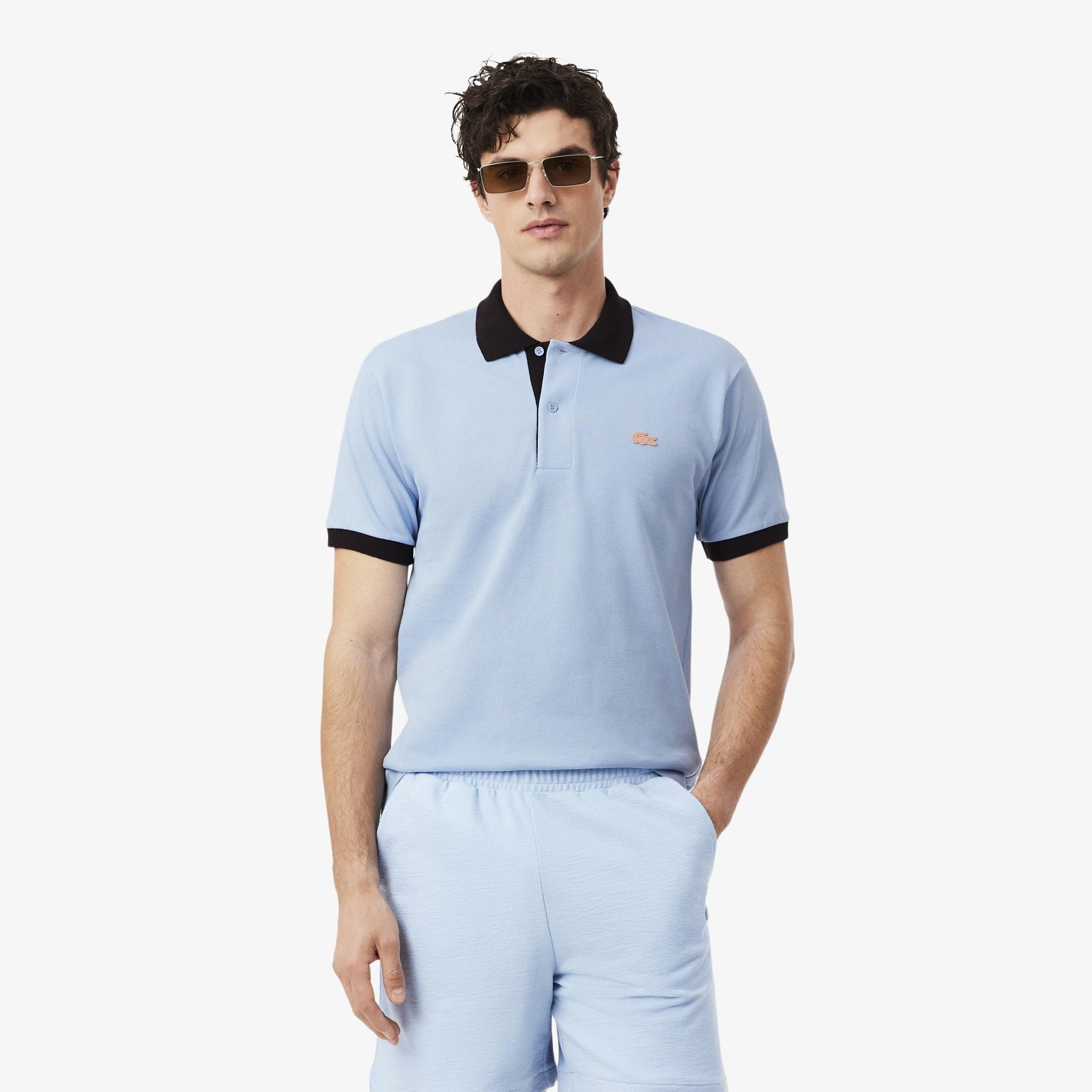 Erkek Classic Fit Mavi Polo