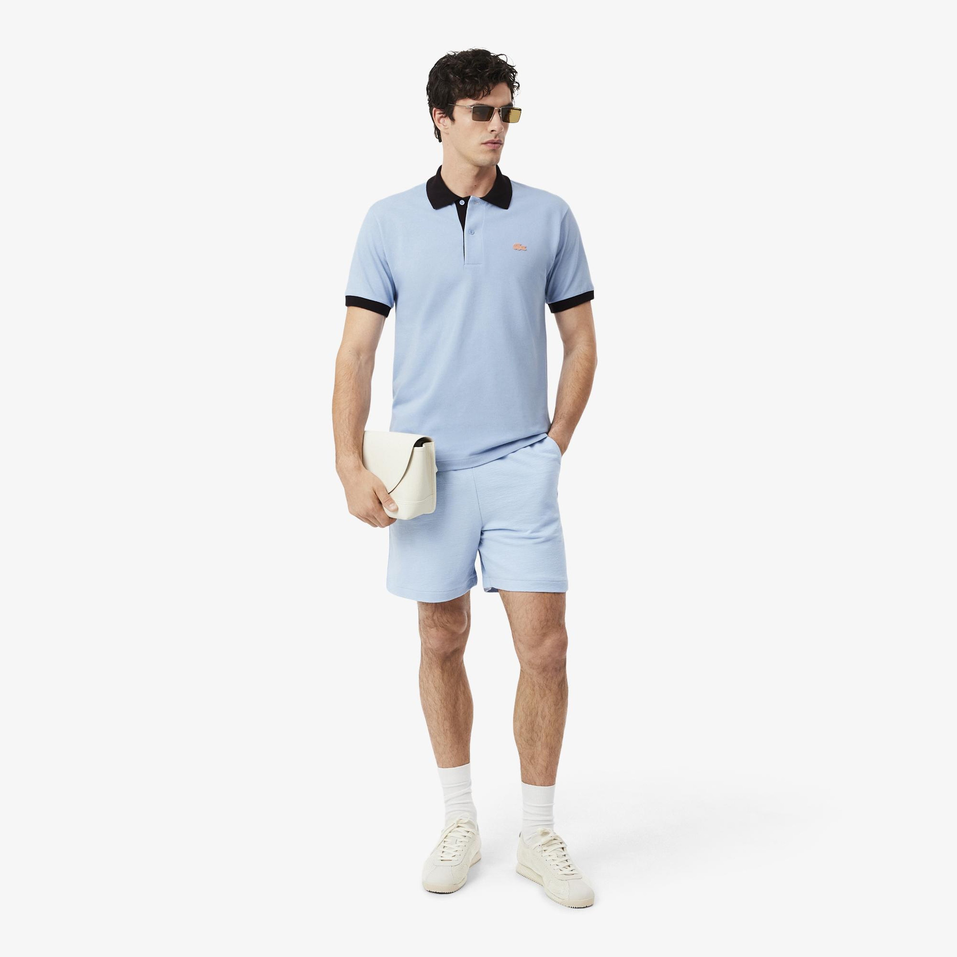 Erkek Classic Fit Mavi Polo