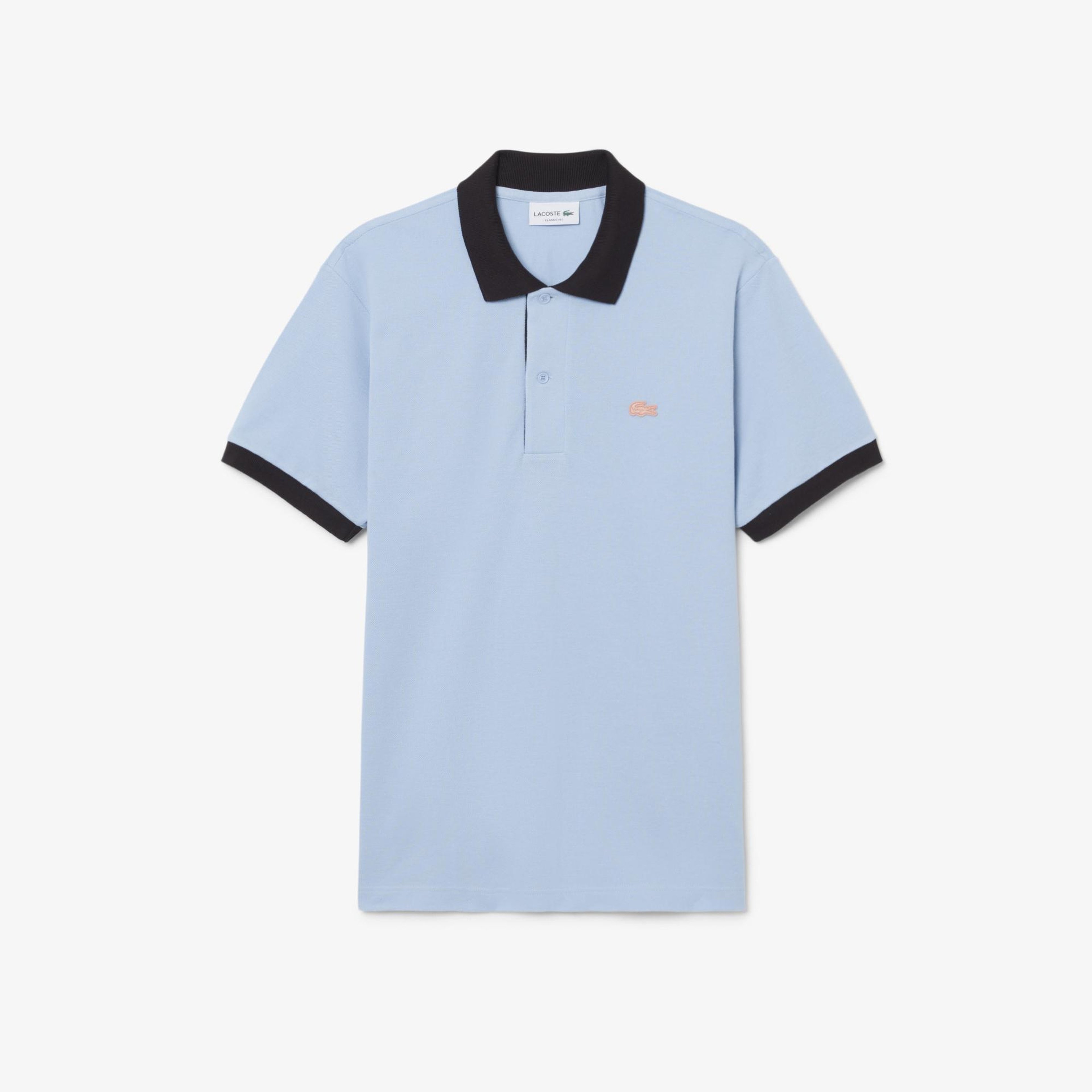 Erkek Classic Fit Mavi Polo