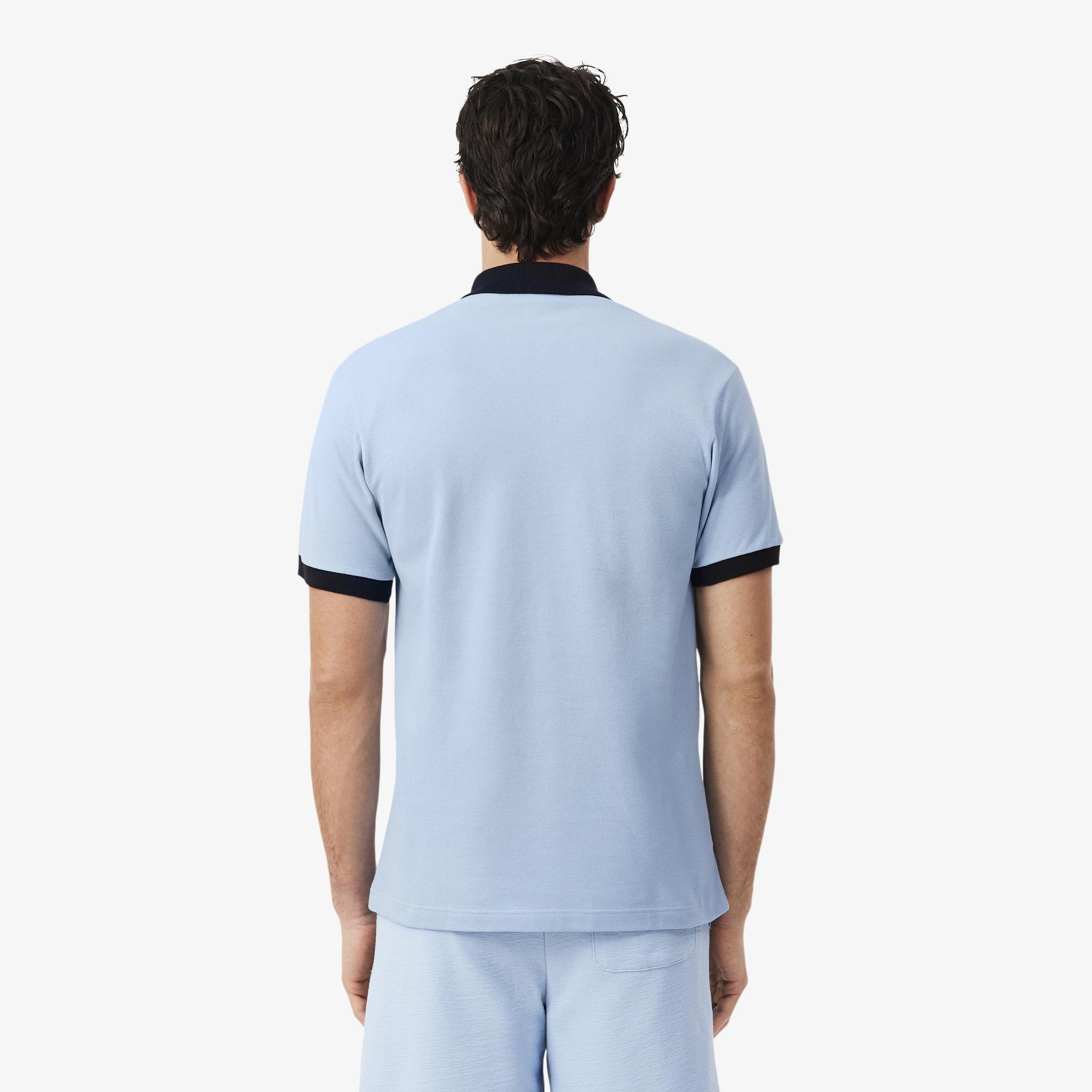 Erkek Classic Fit Mavi Polo