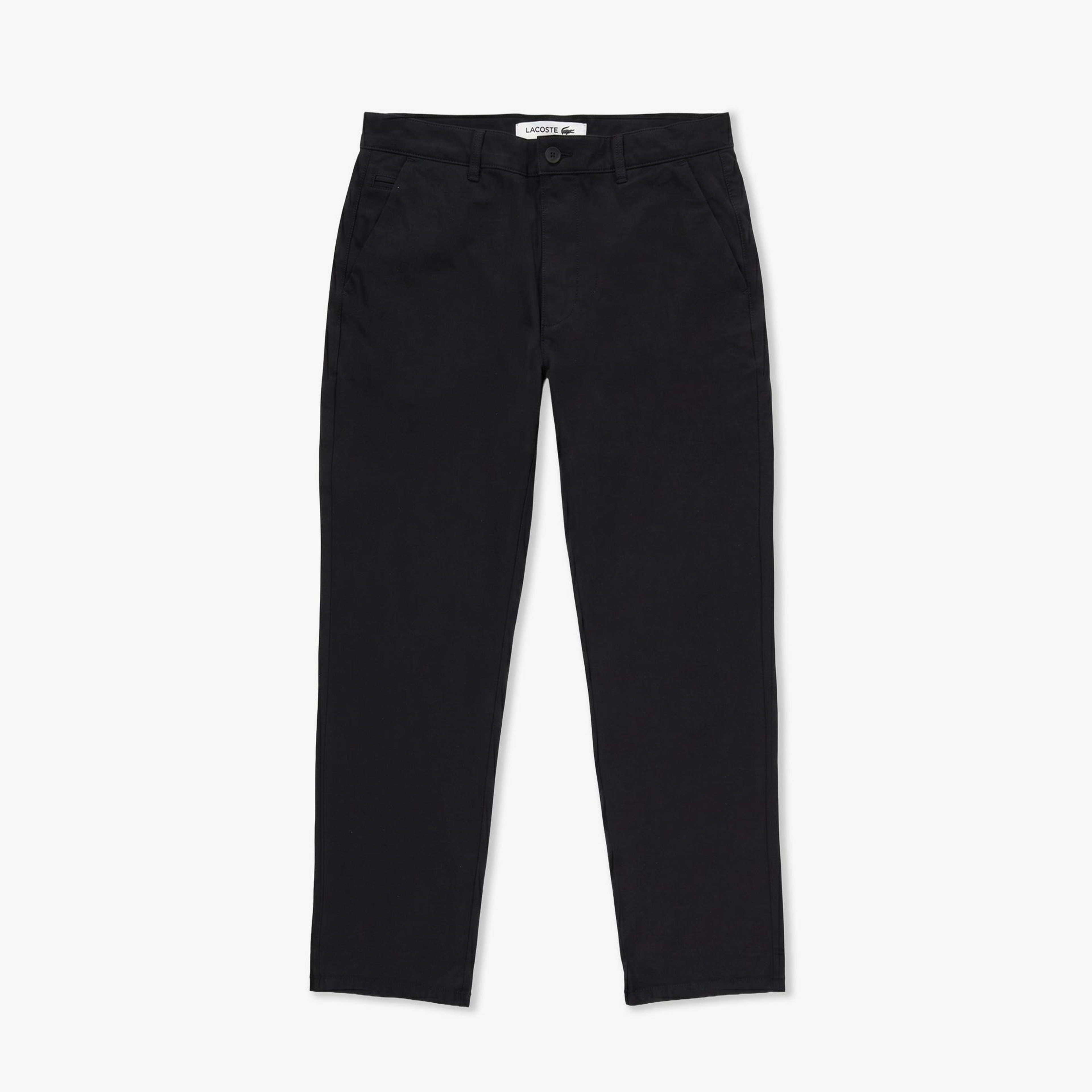 Erkek Slim Fit Siyah Chino Pantolon