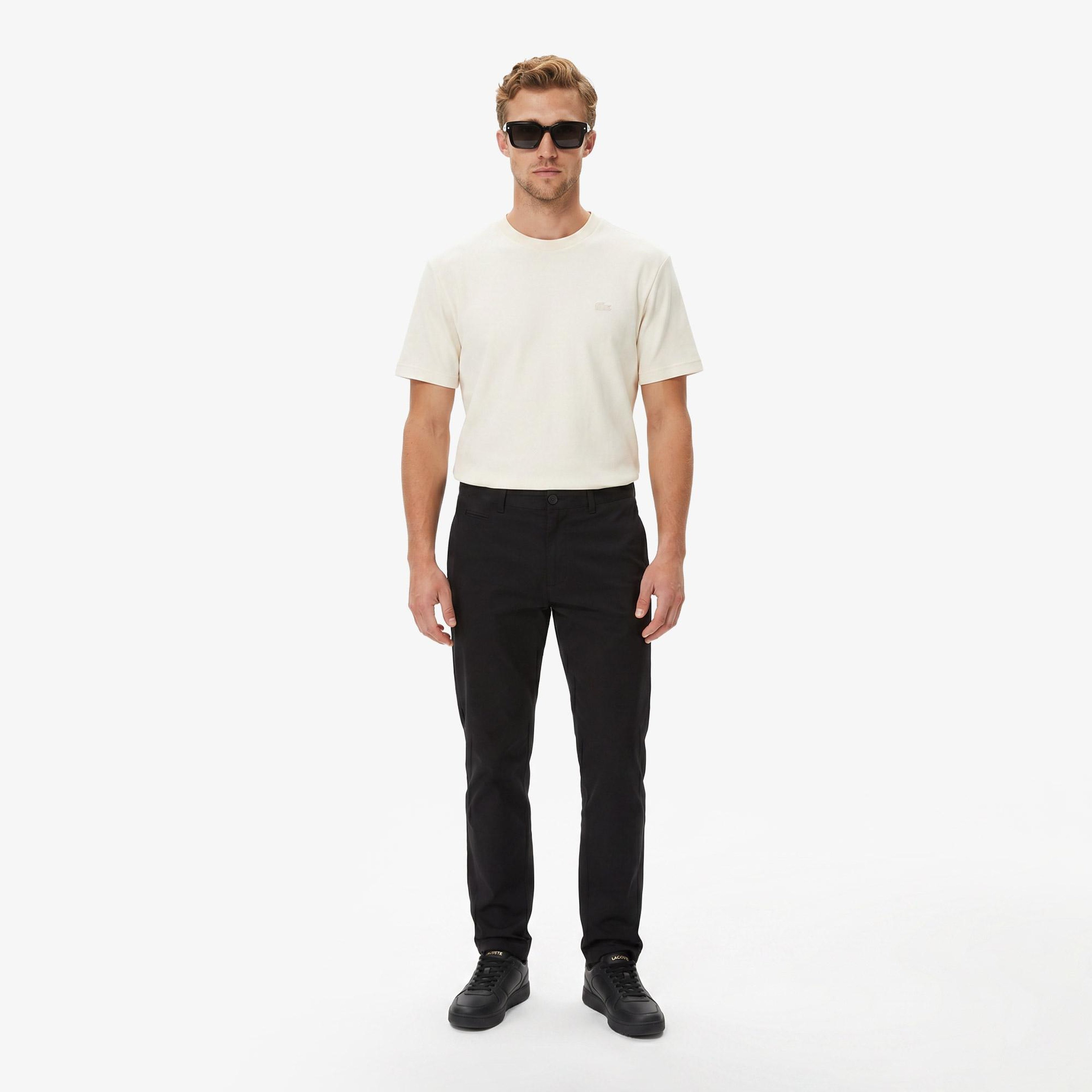Erkek Slim Fit Siyah Chino Pantolon