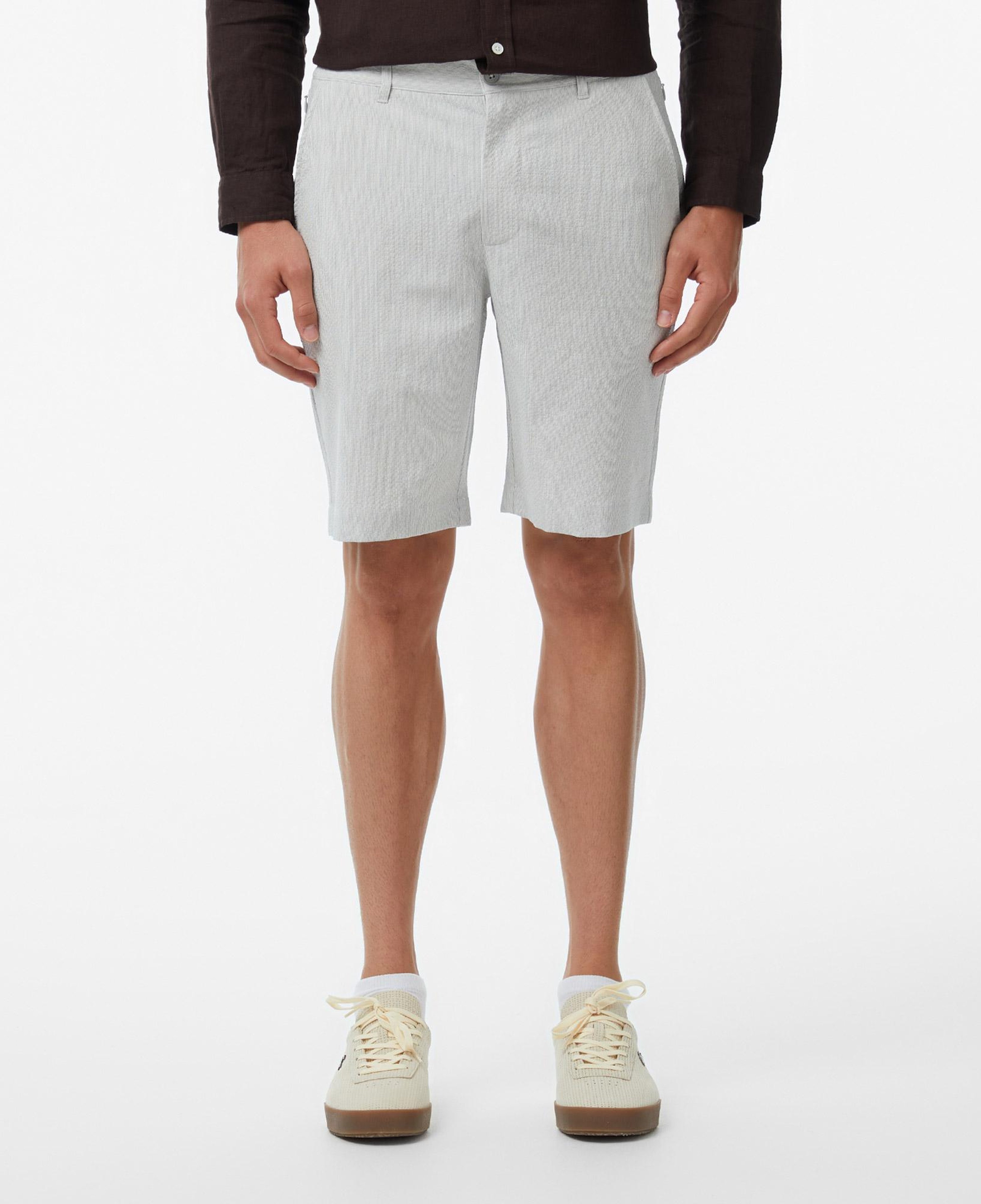 Erkek Tapered Fit Gri Bermuda Şort
