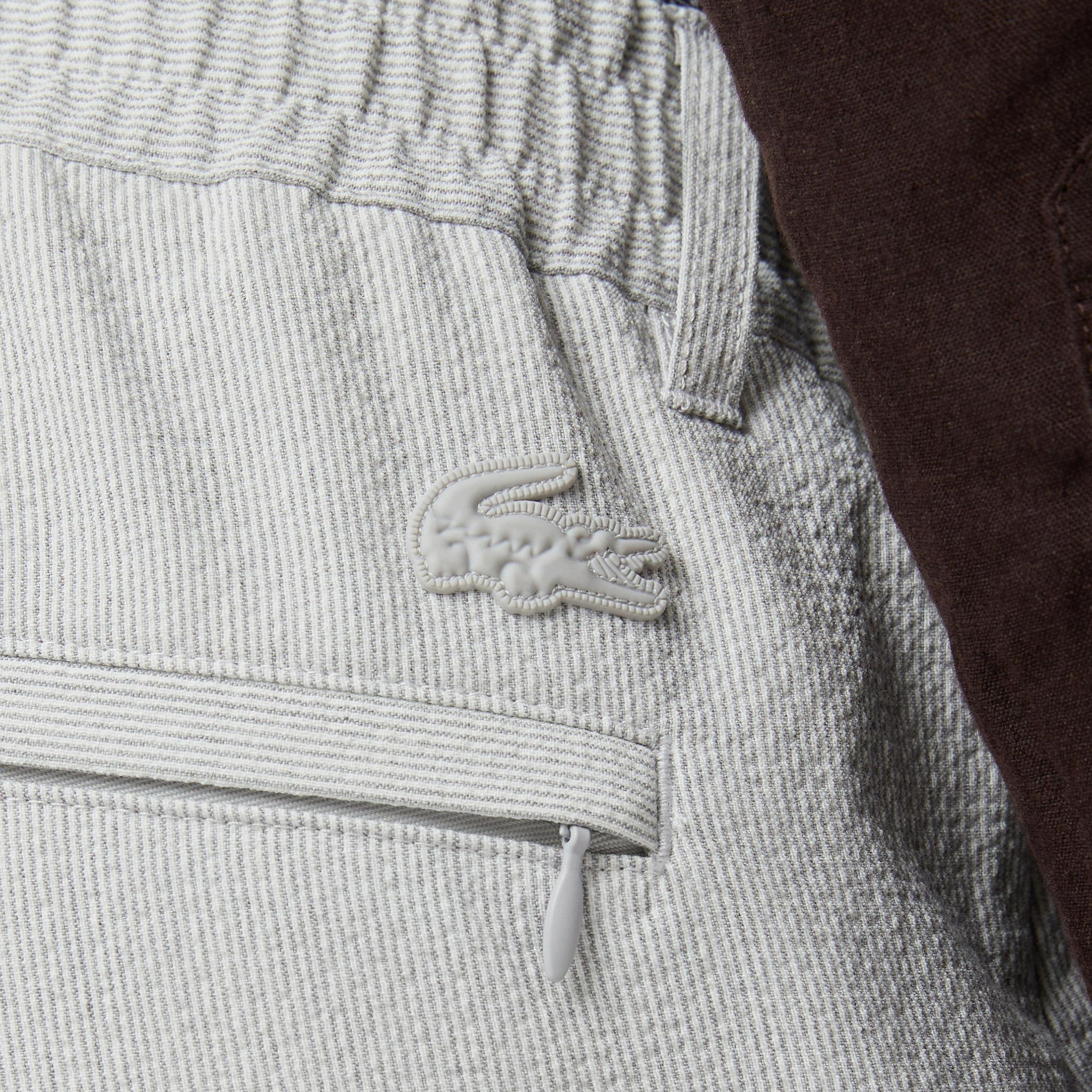 Erkek Tapered Fit Gri Bermuda Şort