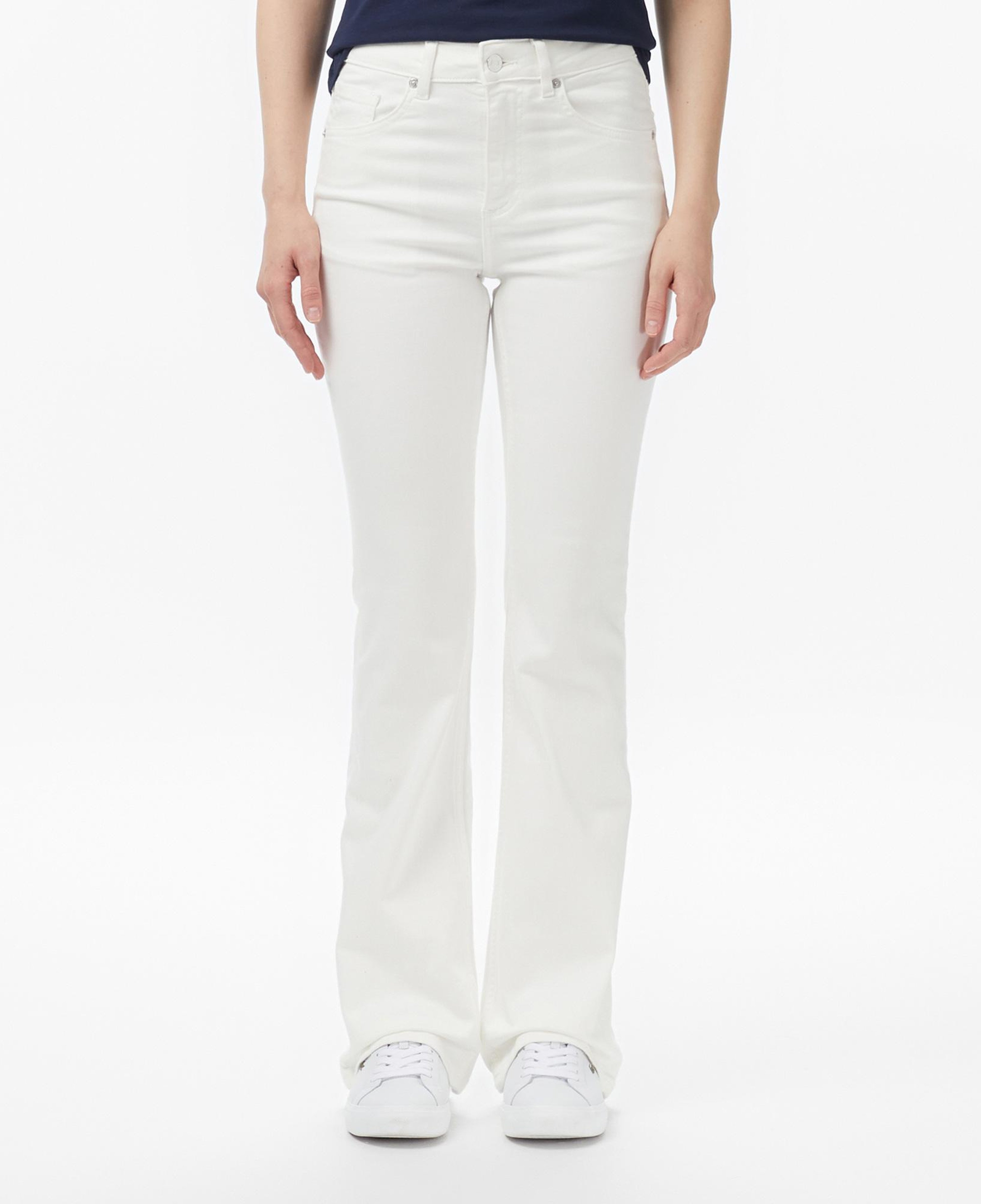 Kadın Slim Fit Krem Jean Pantolon