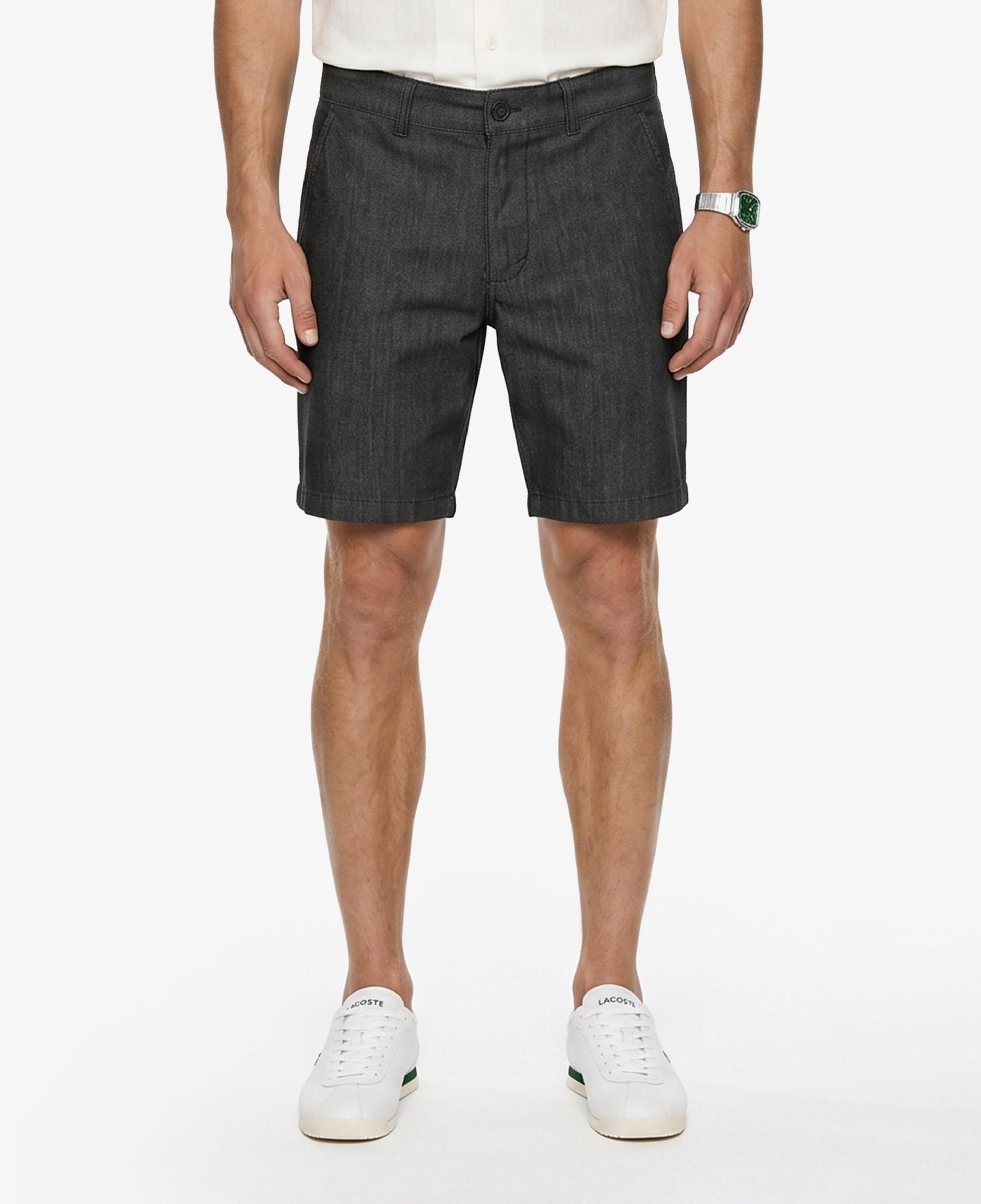 Erkek Slim Fit Siyah Bermuda Şort