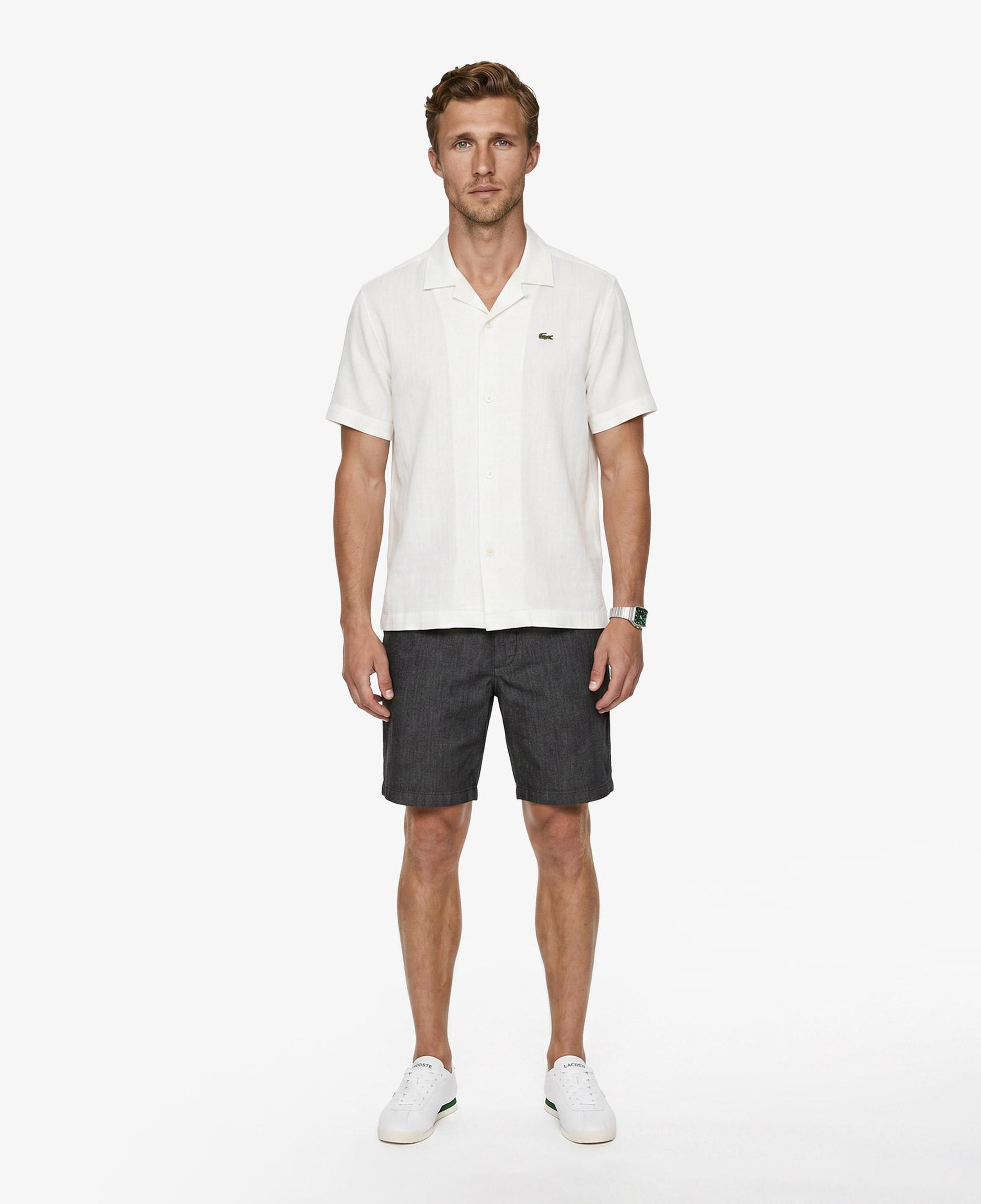 Erkek Slim Fit Siyah Bermuda Şort