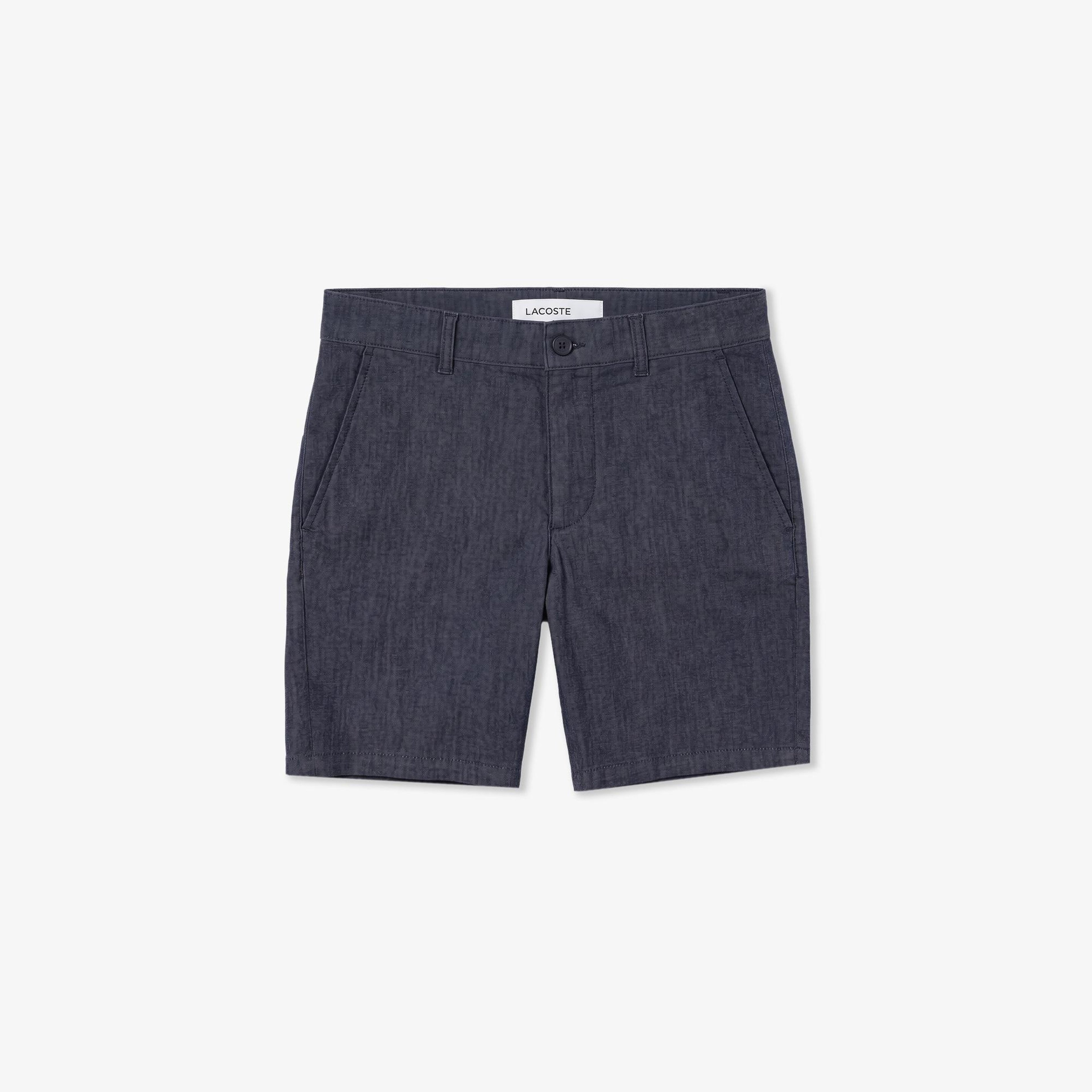 Erkek Slim Fit Lacivert Bermuda Şort