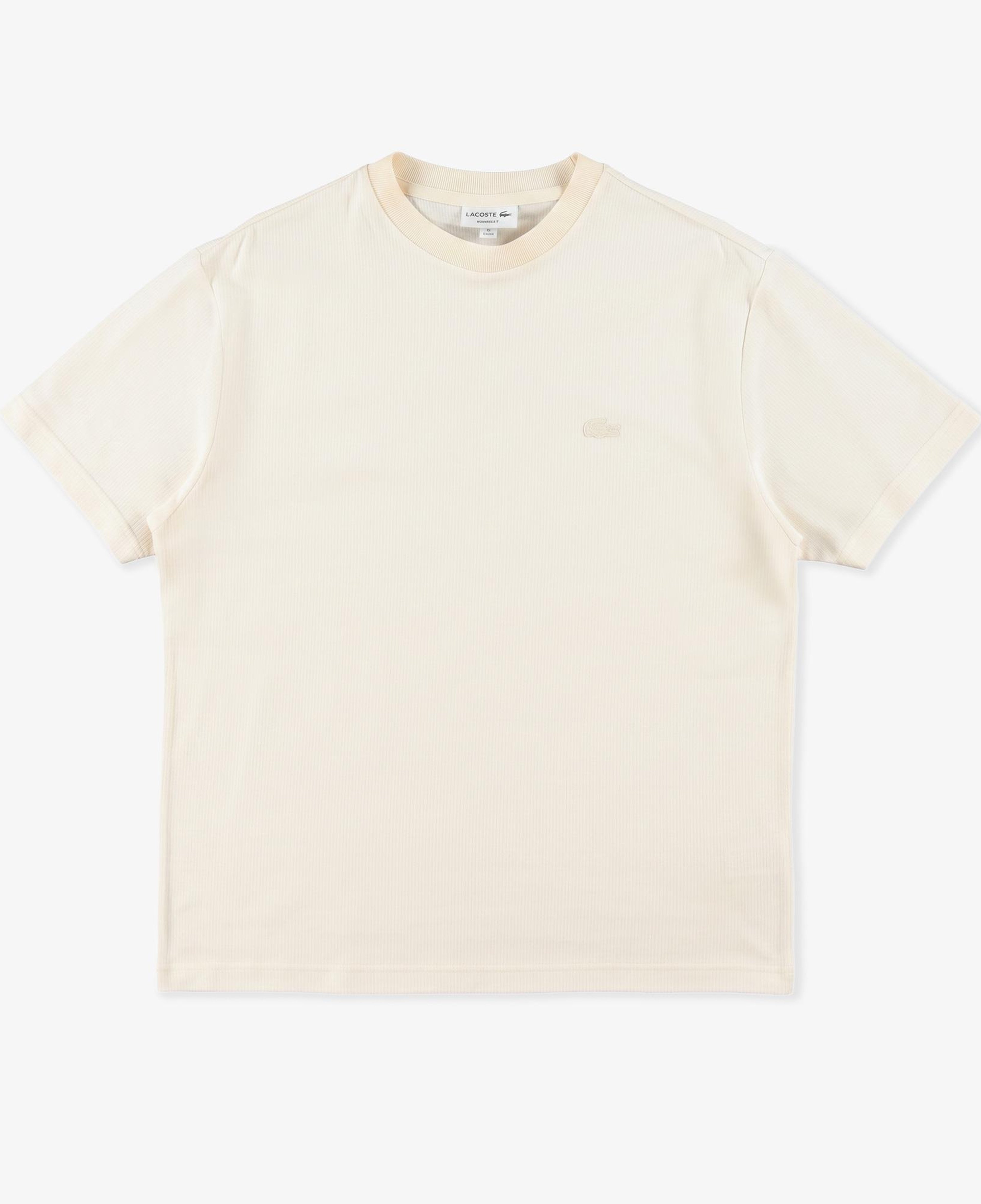 Erkek Relaxed Fit Bisiklet Yaka Krem T-Shirt