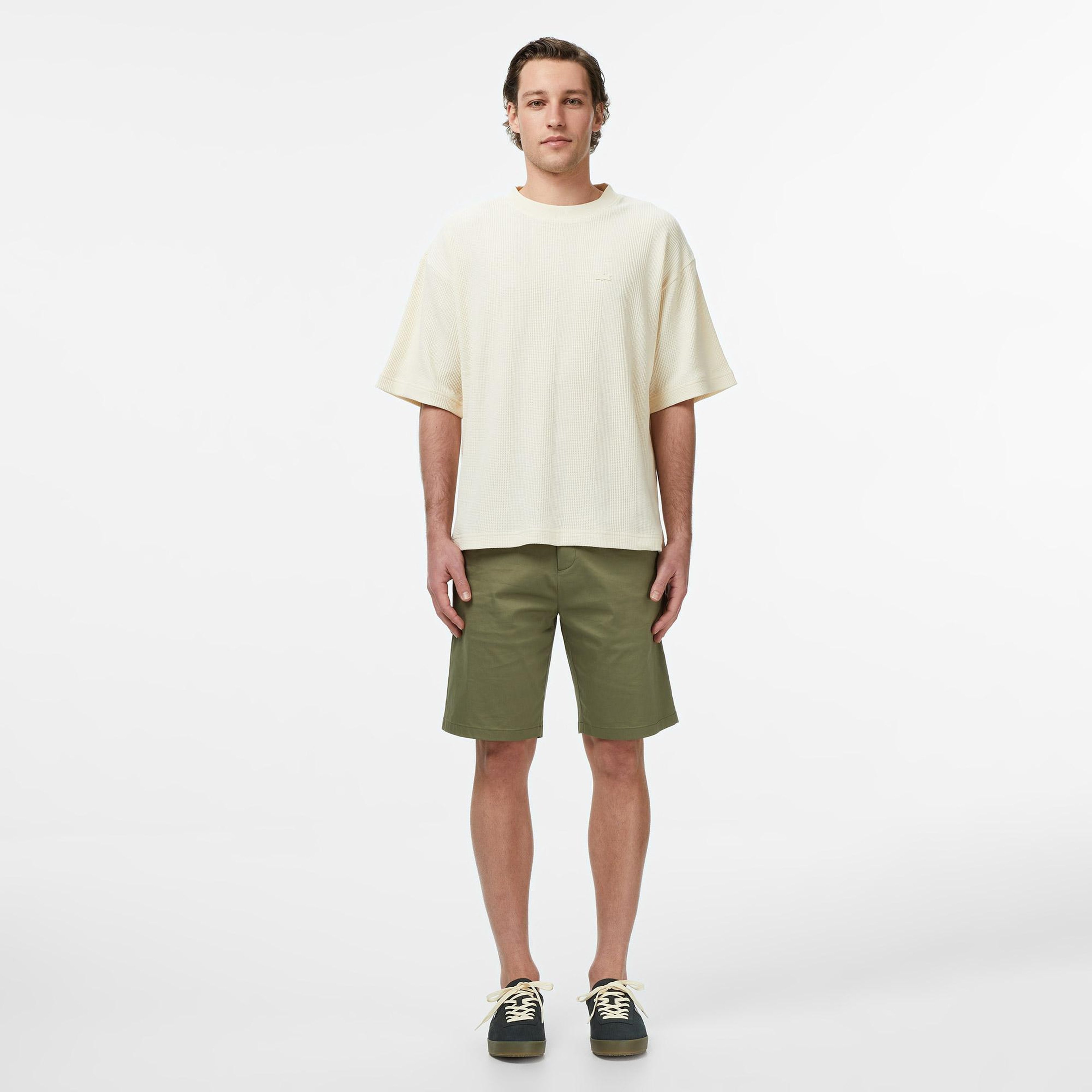 Erkek Regular Fit Haki Bermuda Şort