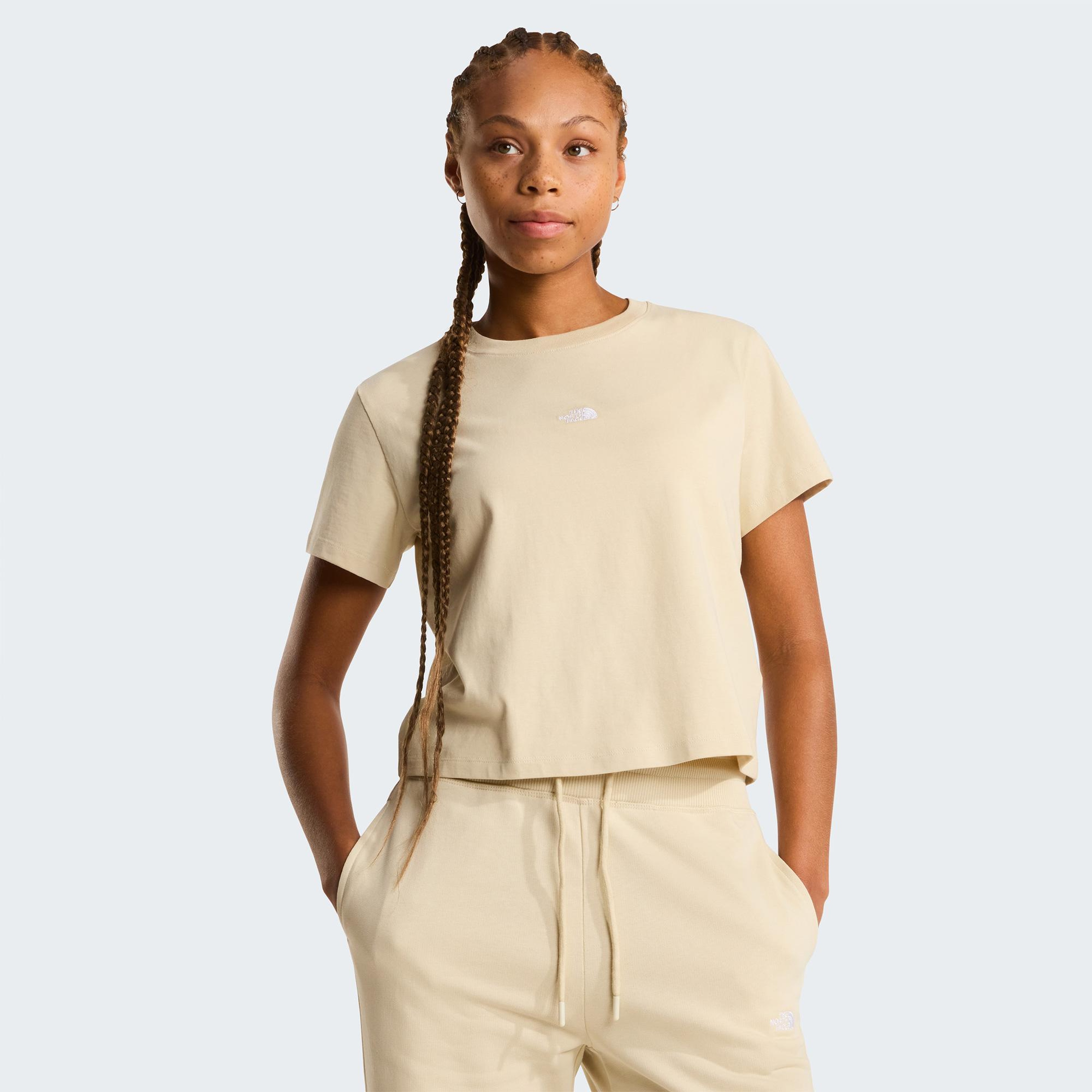 The North Face Essential Light Wide Leg Kadın Krem T-Shirt