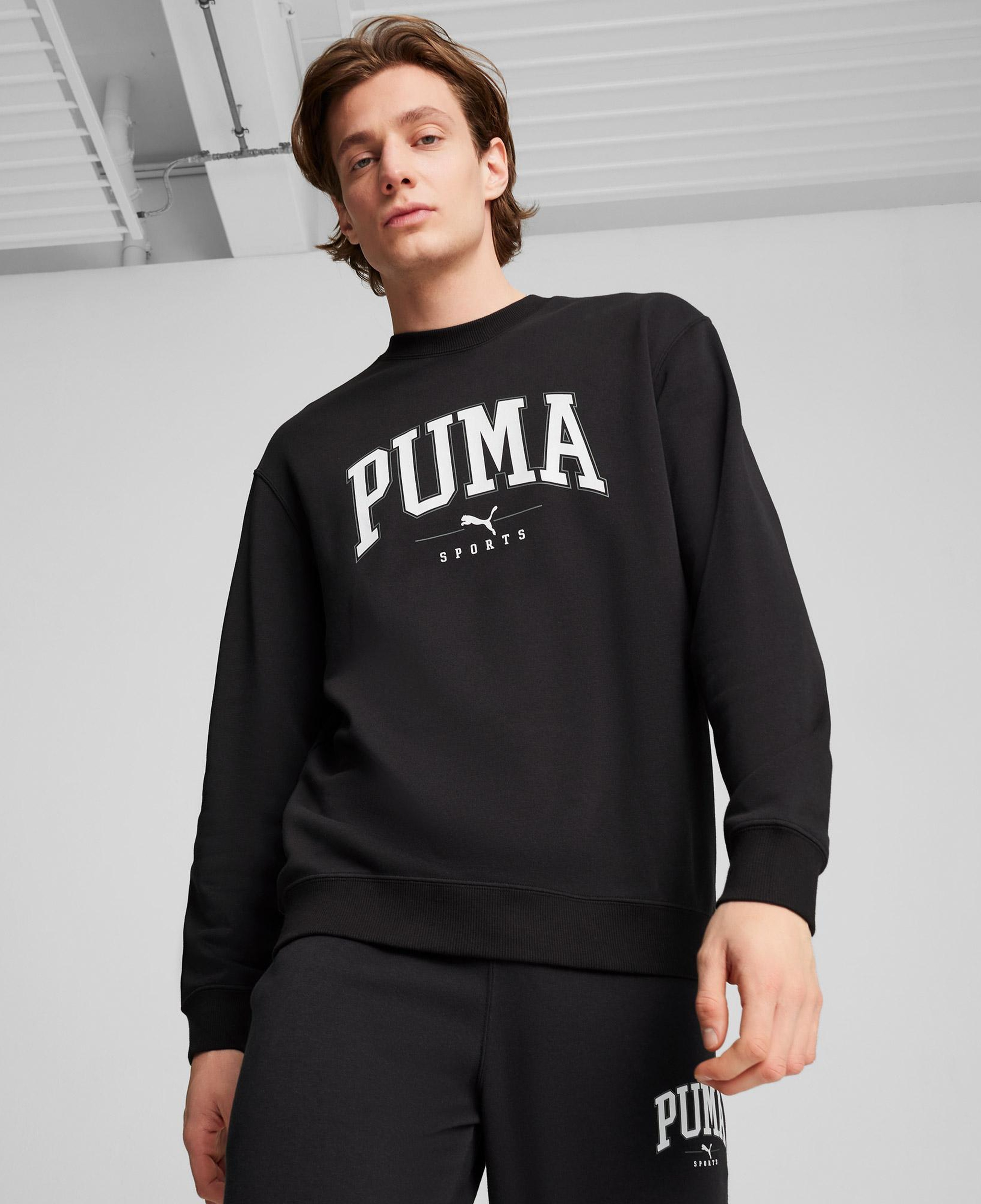 Puma Squad Erkek Siyah Günlük Sweatshirt