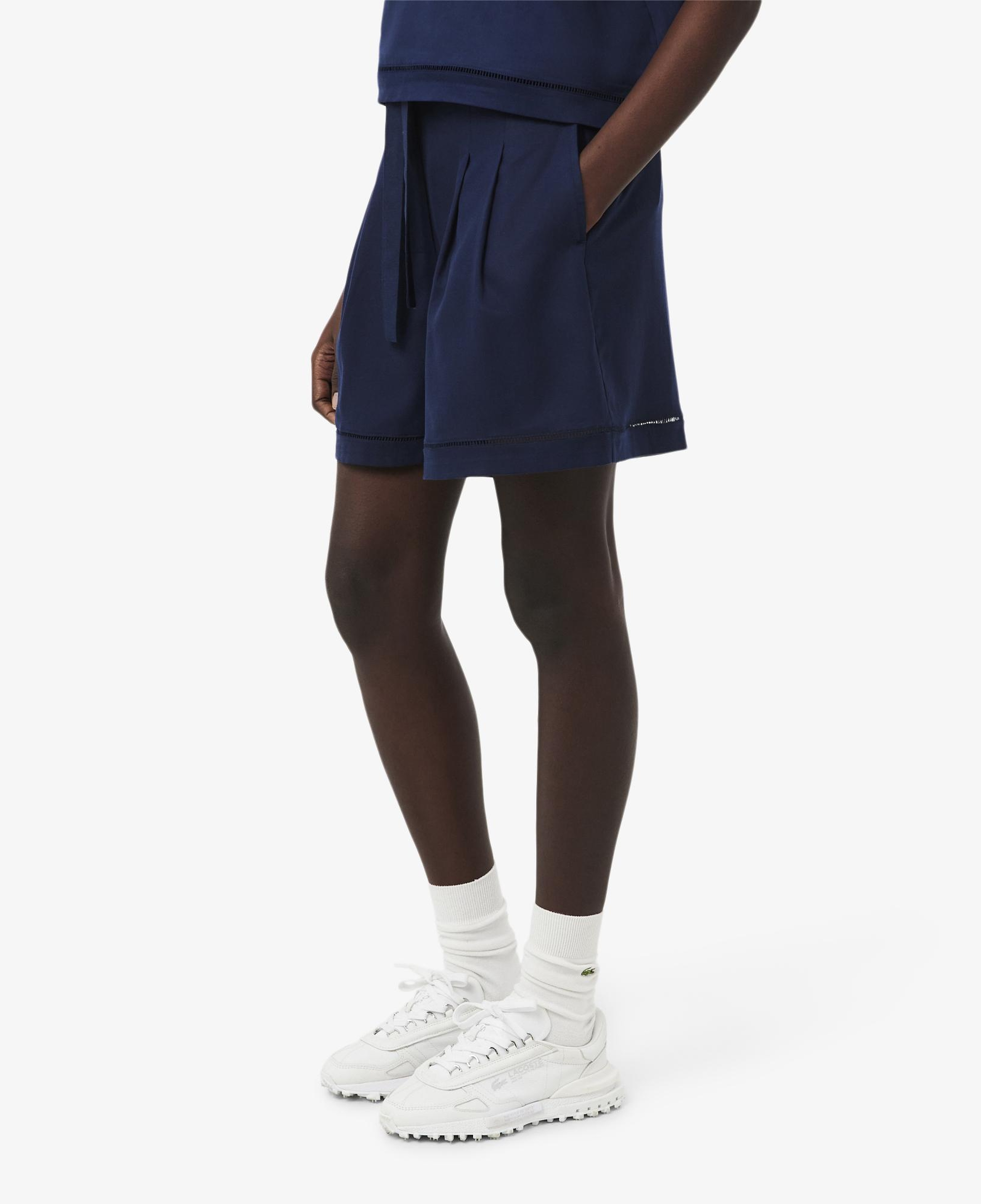 Kadın Oversize Fit Lacivert Bermuda Şort