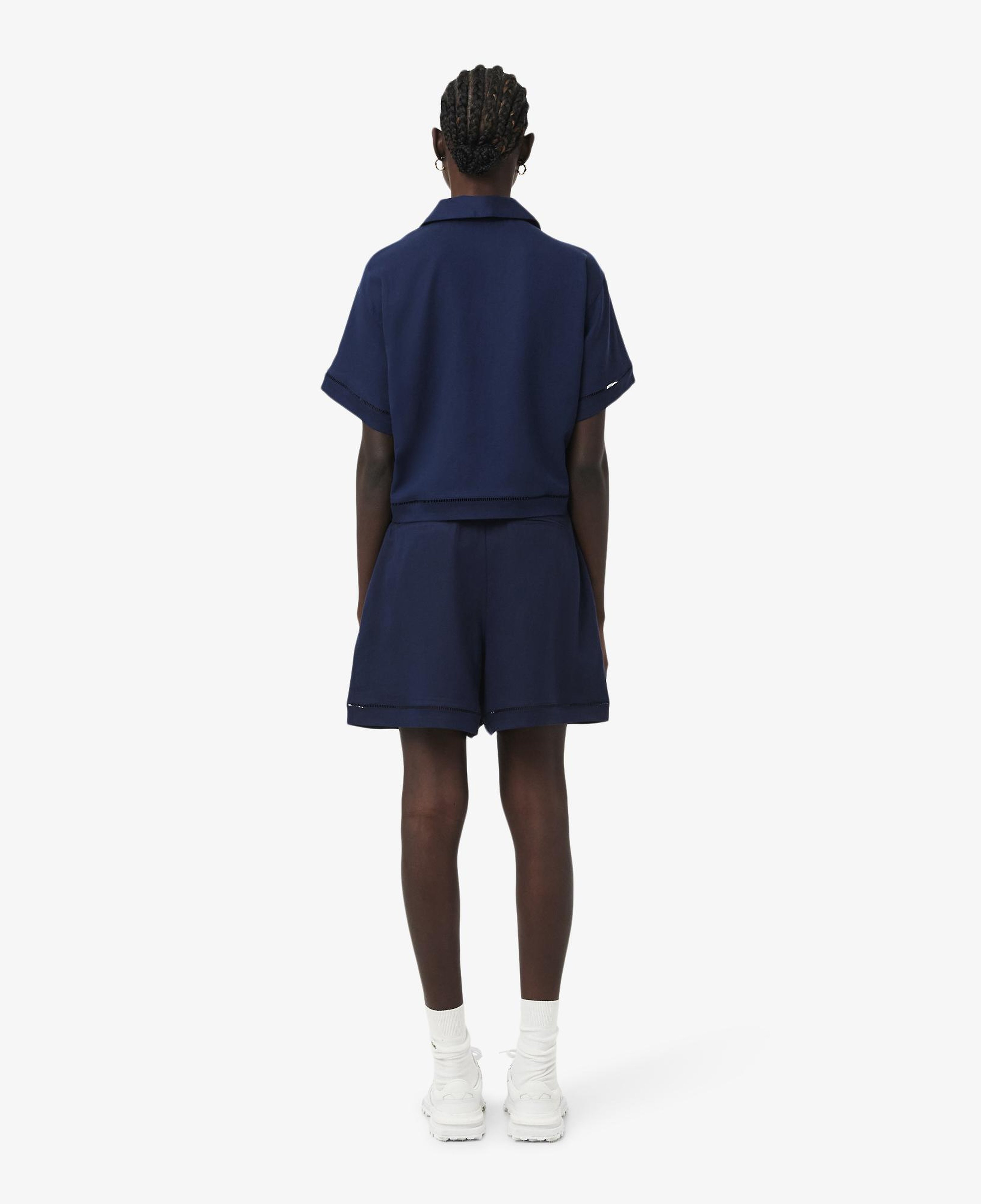 Kadın Oversize Fit Lacivert Bermuda Şort
