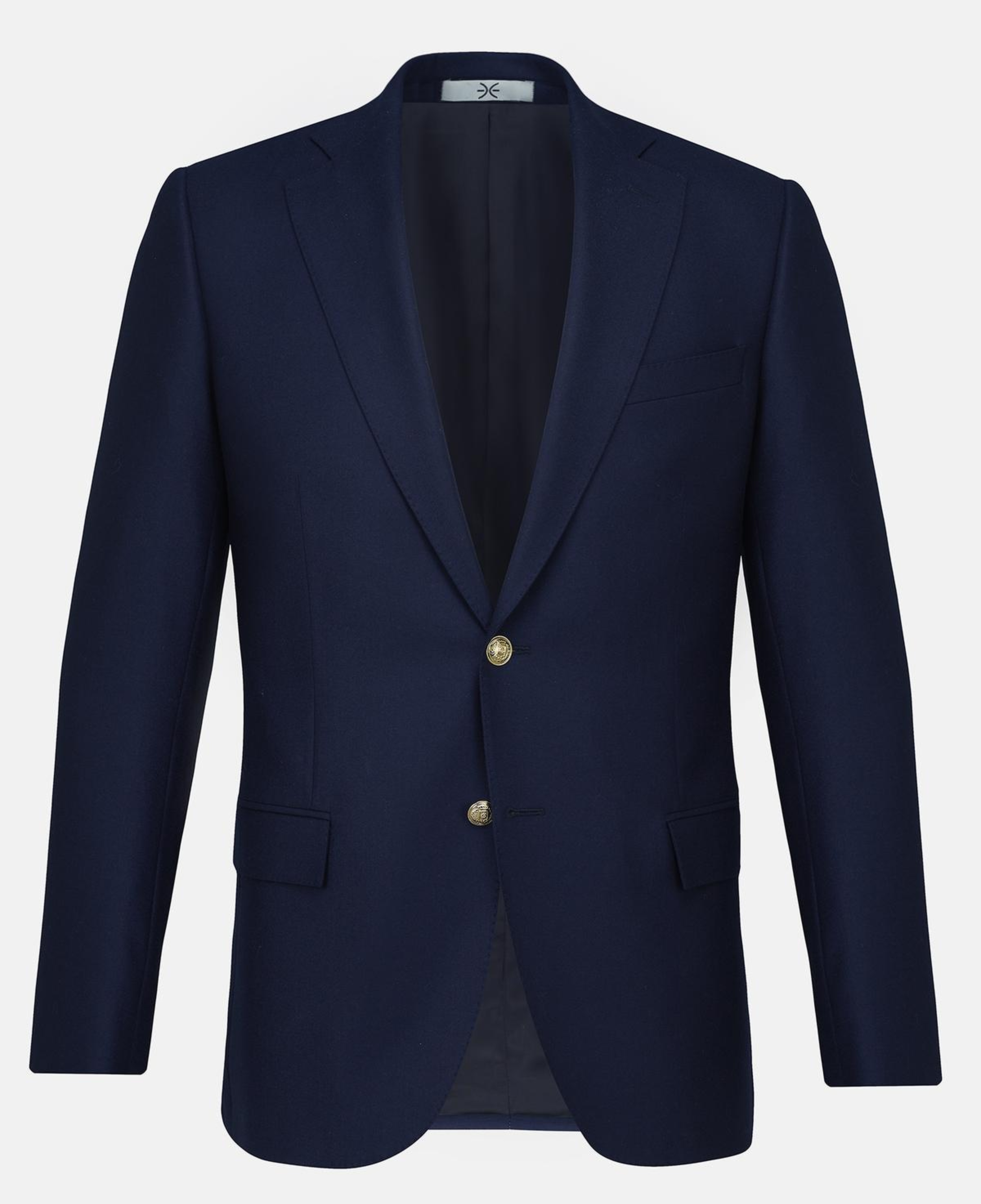 Erkek Lacivert Yün Loro Piana Kumaşıyla Üretilmiş Blazer Ceket