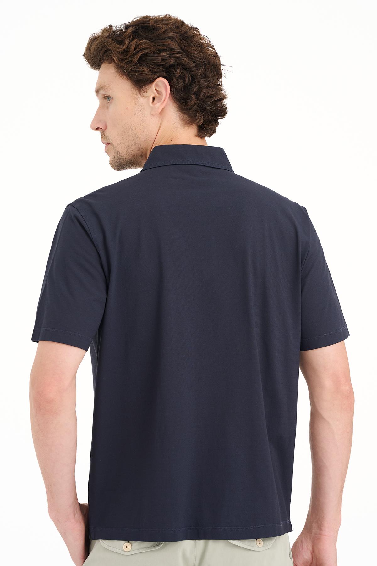 Erkek Lacivert Polo Yaka T-Shirt