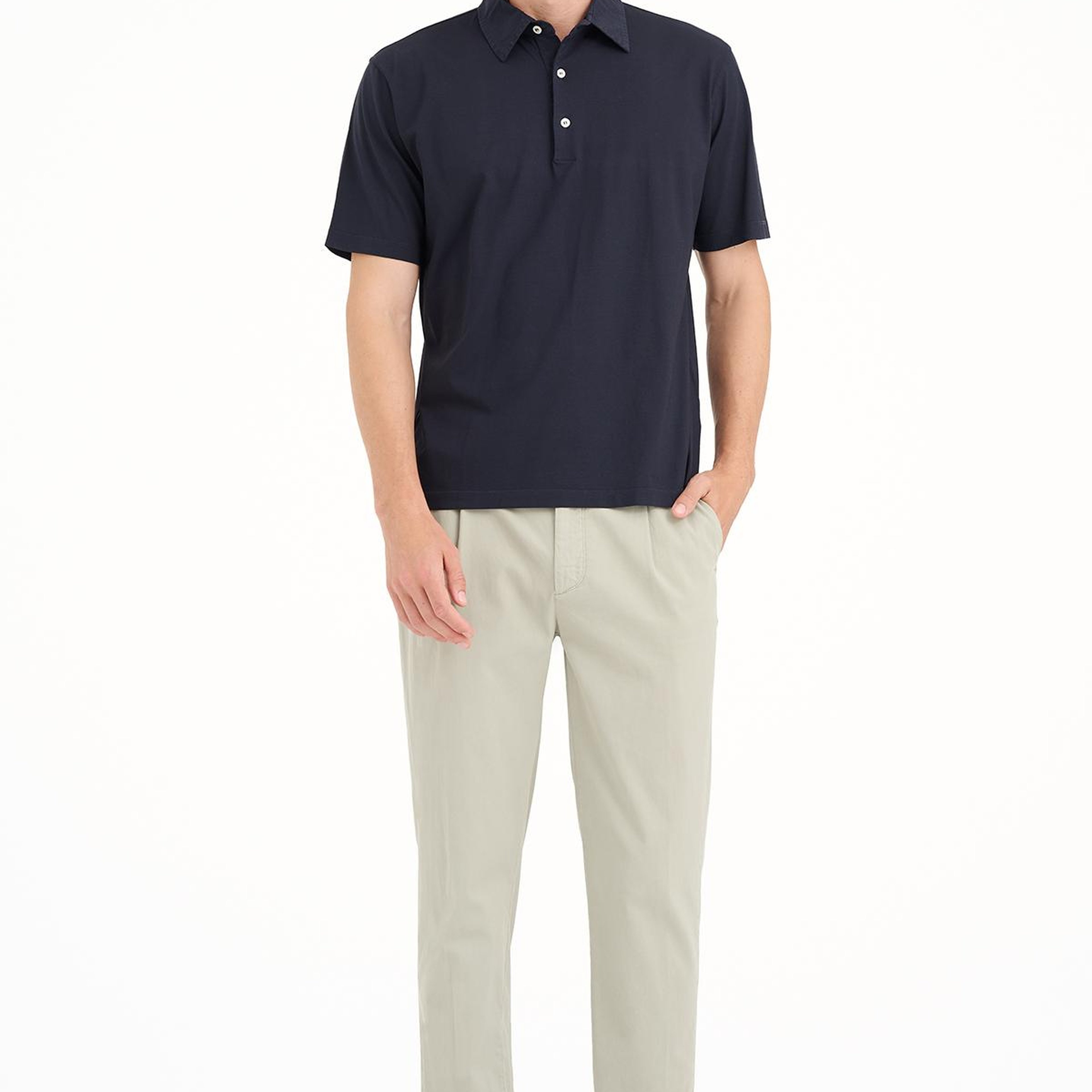 Erkek Lacivert Polo Yaka T-Shirt