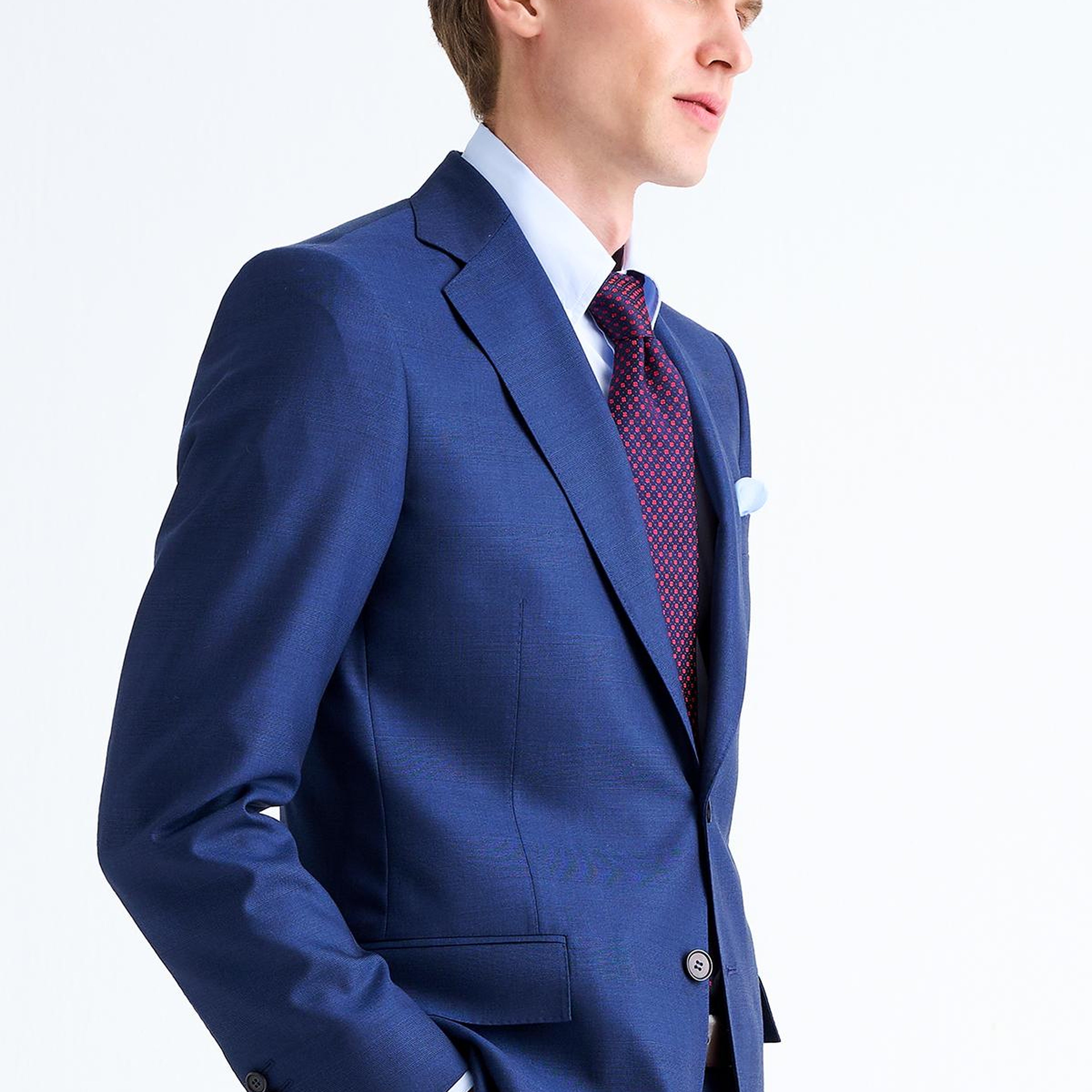Erkek Lacivert Vitale Barberis Yün Takım Elbise